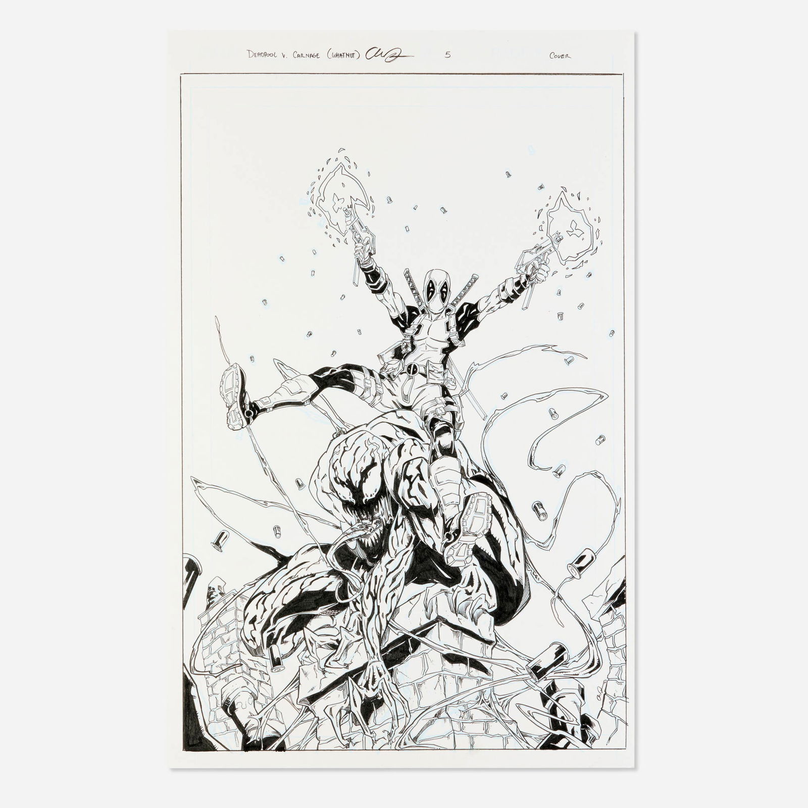 Drew Zucker, Deadpool #5 Variant Cover Original Art (Marvel Comics, 2023) (1 of 1)