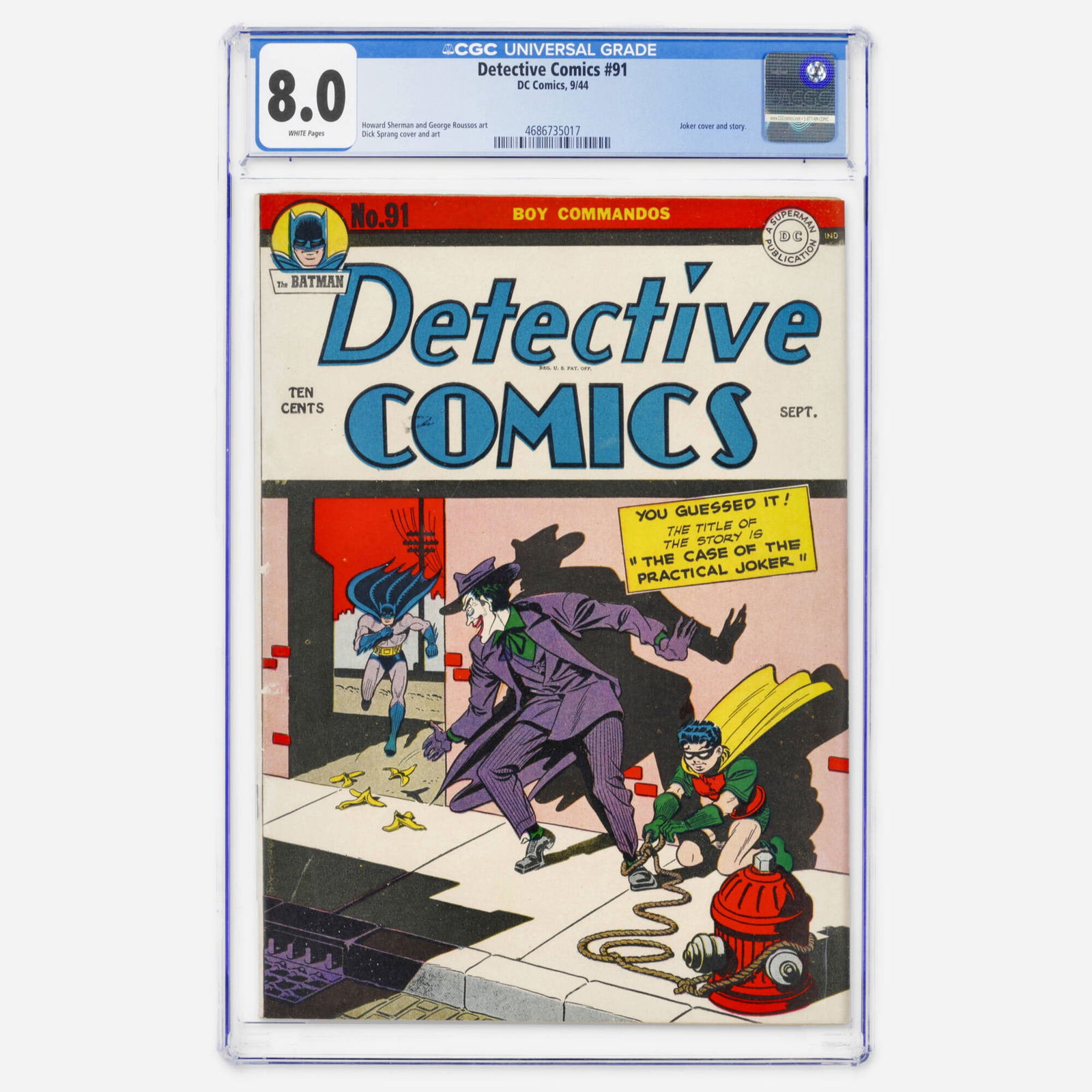 DC Comics Detective Comics #91 CGC 8.0 (1 of 2)