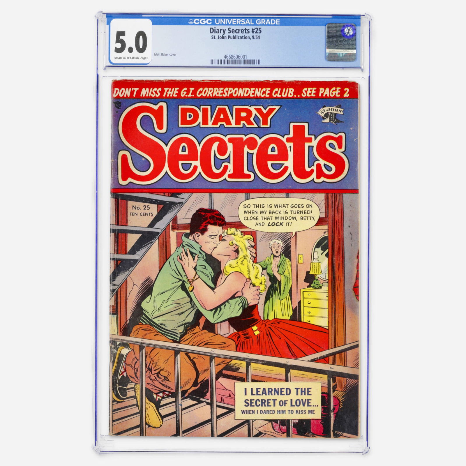 St. John Publication Diary Secrets #25 CGC 5.0 (1 of 2)