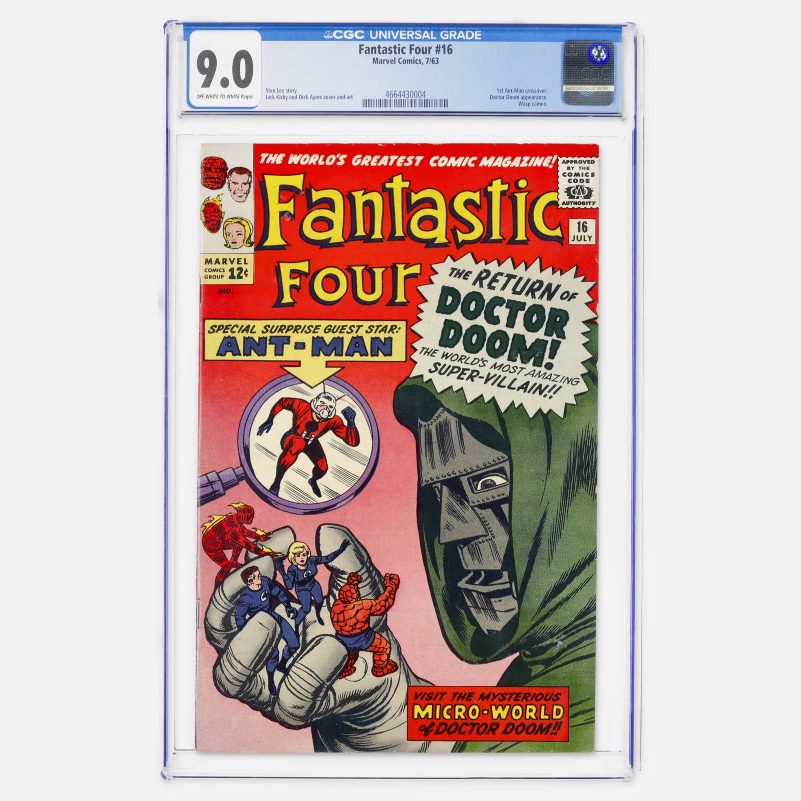 Marvel Comics Fantastic Four #16 CGC 9.0 (1 of 2)