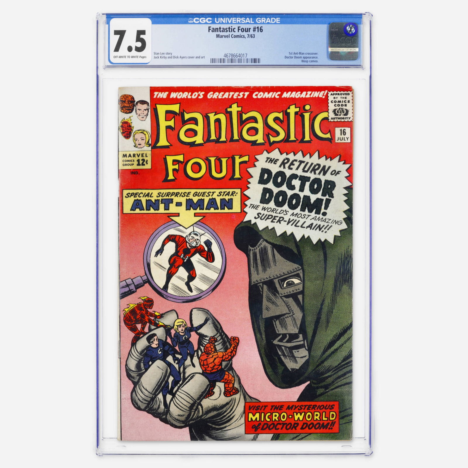 Marvel Comics Fantastic Four #16 CGC 7.5 (1 of 2)