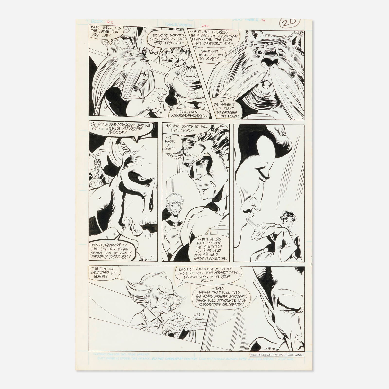 Joe Staton and Mark Farmer, Green Lantern Corps #222 Story Page 16 Original Art (DC Comics, 1986) (1 of 1)