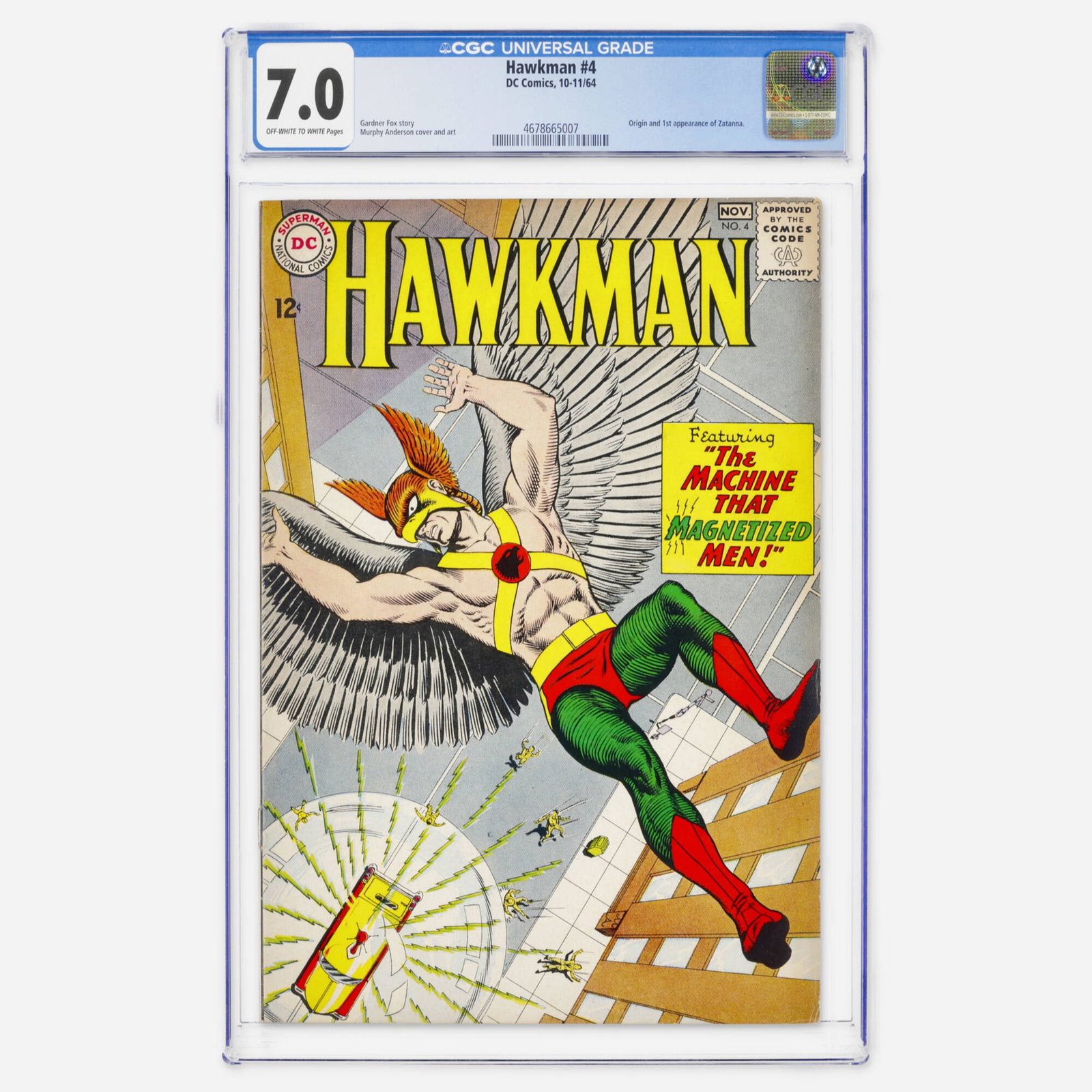 DC Comics Hawkman #4 CGC 7.0 (1 of 2)