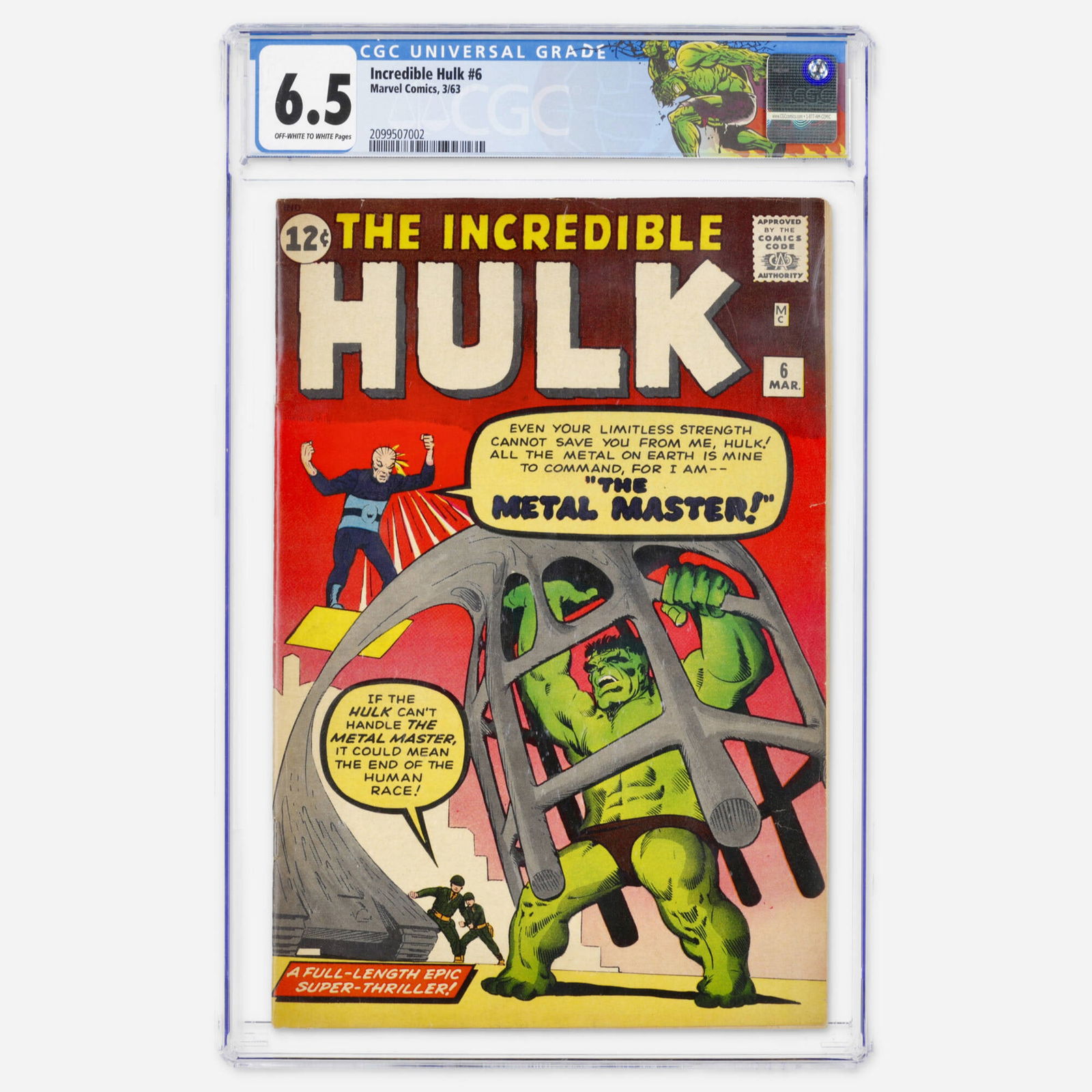 Marvel Comics Incredible Hulk #6 CGC 6.5 (1 of 2)