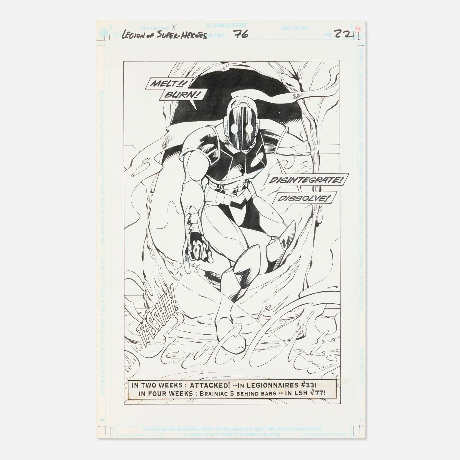 Lee Moder and Ron Boyd, Legion of Super-Heroes #76 Story Page 22 Original Art (DC Comics, 1996) (1 of 1)