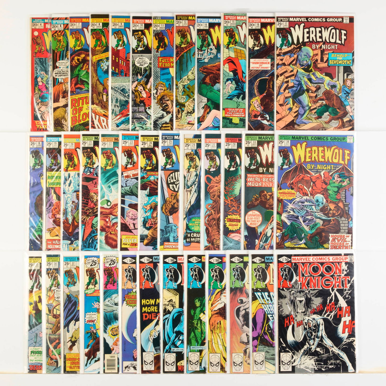 38 Marvel Comics Moon Knight and Werewolf By Night Group (1 of 1)