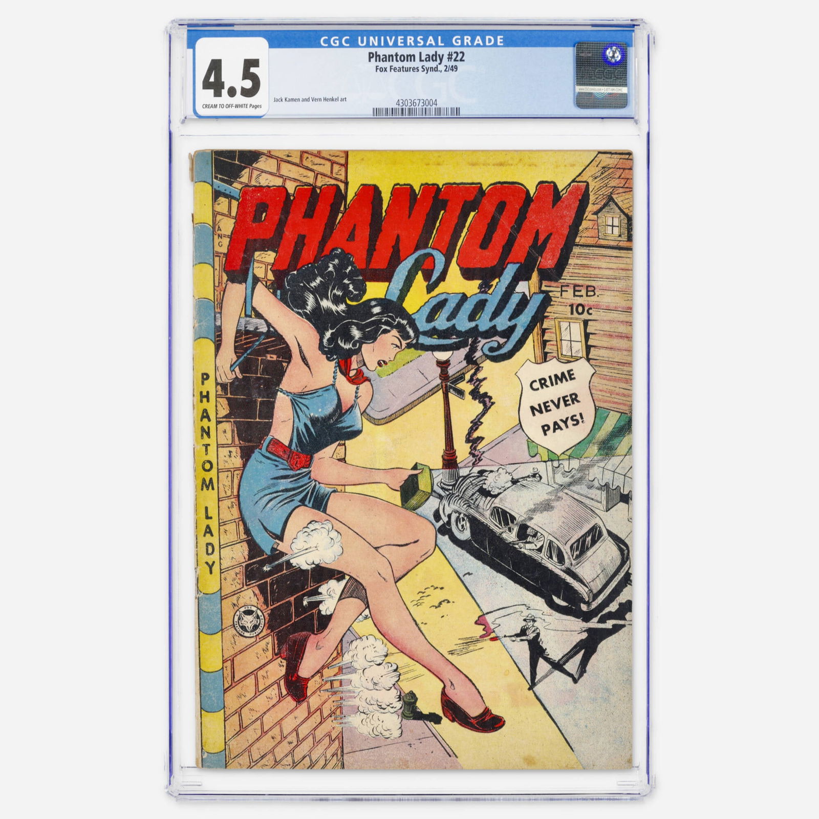 Fox Features Synd. Phantom Lady #22 CGC 4.5 (1 of 2)