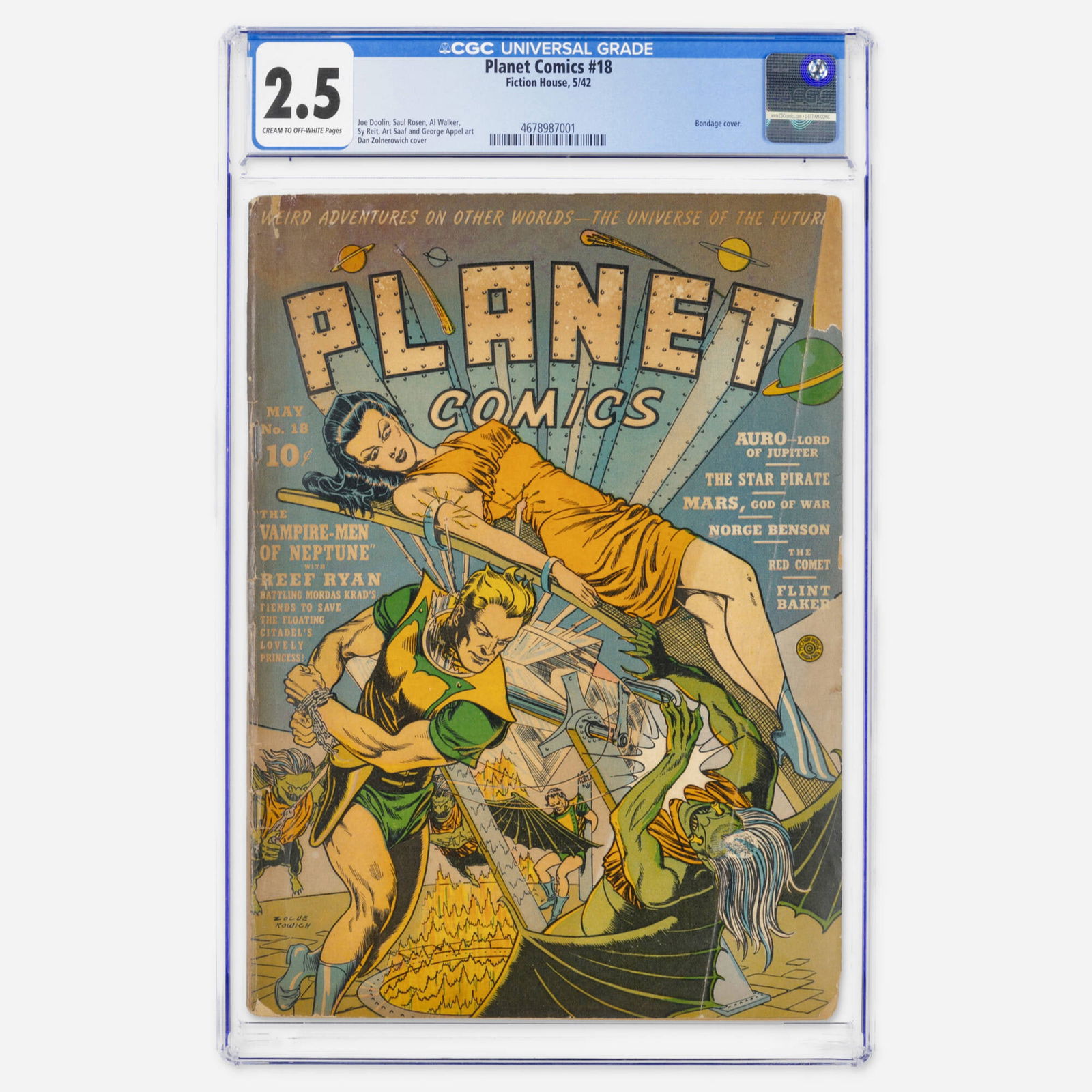 Fiction House Planet Comics #18 CGC 2.5 (1 of 2)