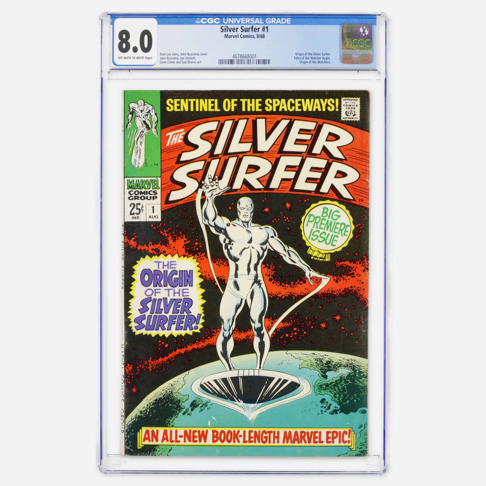 Marvel Comics Silver Surfer #1 CGC 8.0 (1 of 2)