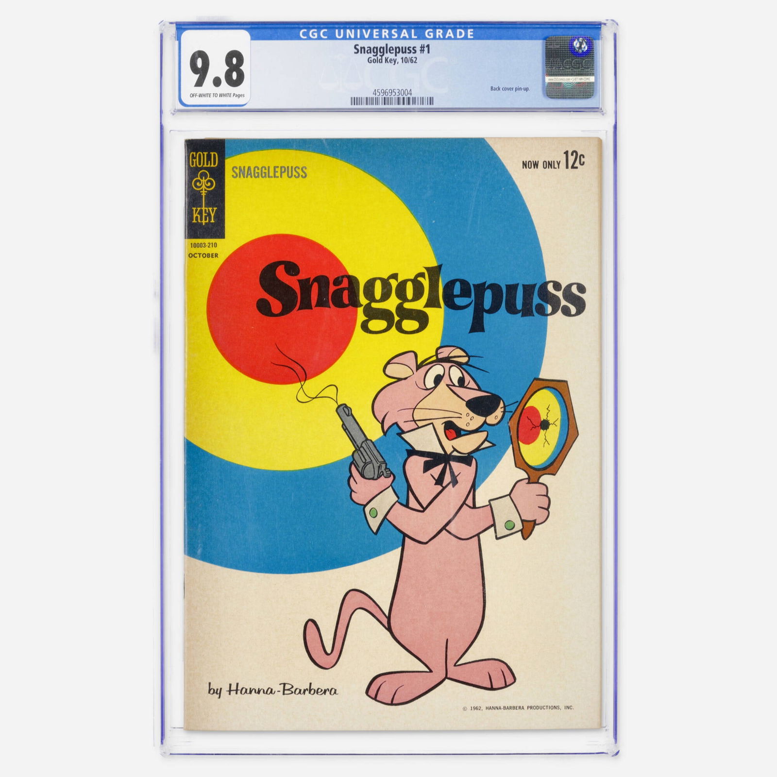 Gold Key Snagglepuss #1 CGC 9.8: Gold Key Snagglepuss #1 CGC 9.8 USA, 1962 This Silver Age issue features a back cover pin-up. This copy represents a significant find, achieving the highest-known top population status in this