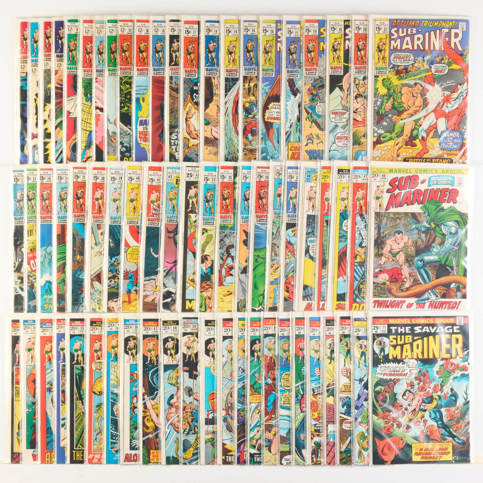 67 Marvel Comics Sub-Mariner #2-#71 Group (1 of 1)