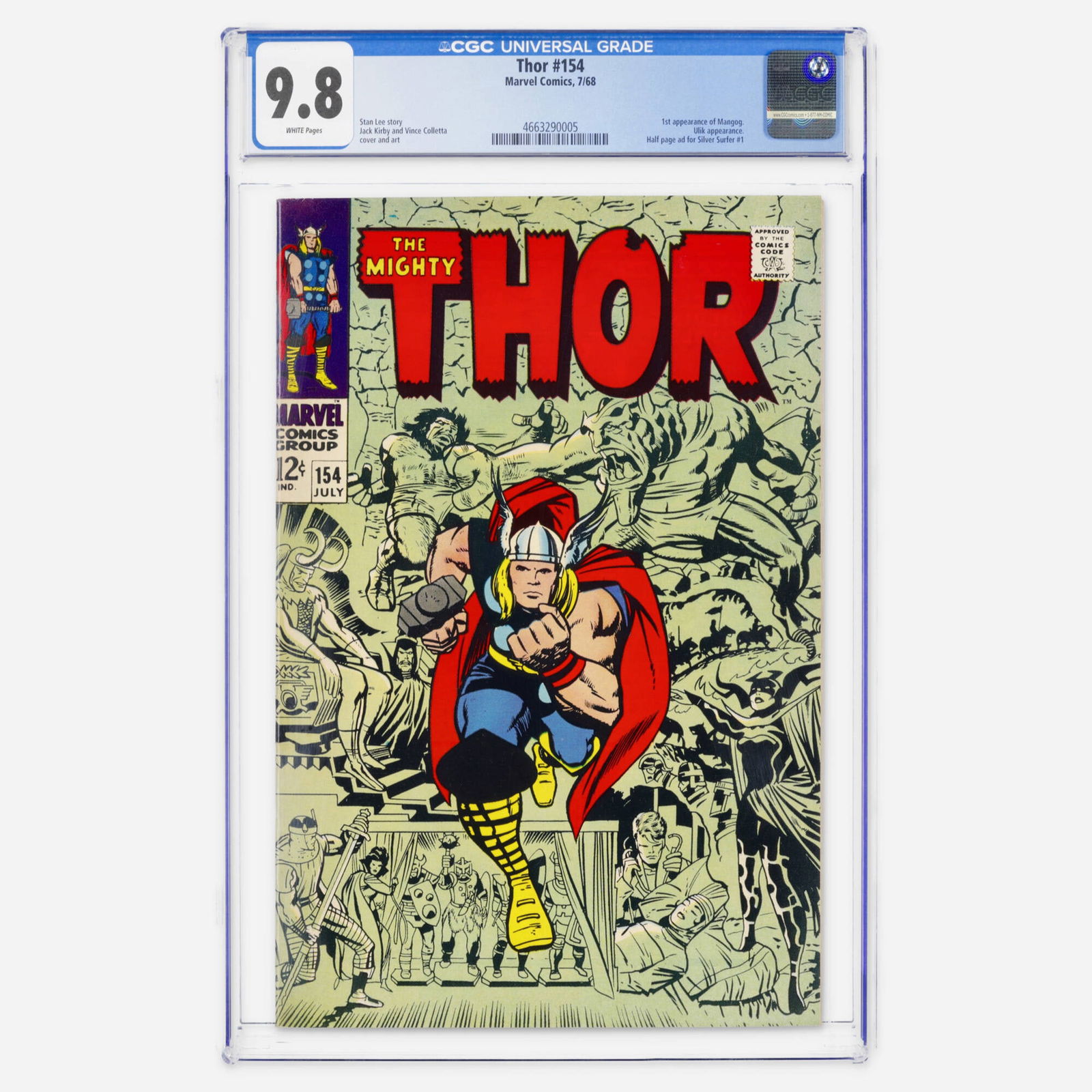 Marvel Comics Thor #154 CGC 9.8 (1 of 2)