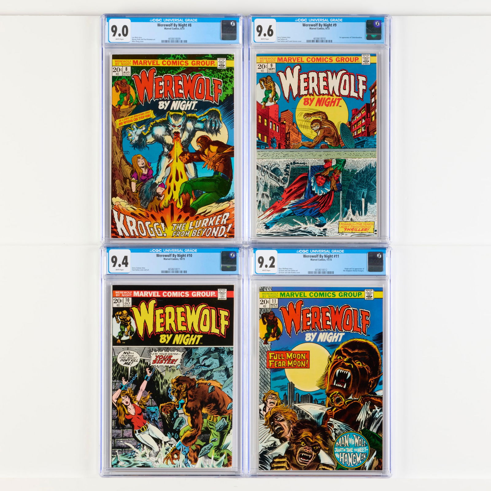4 Marvel Comics Werewolf By Night #8-#11 CGC Group (1 of 2)