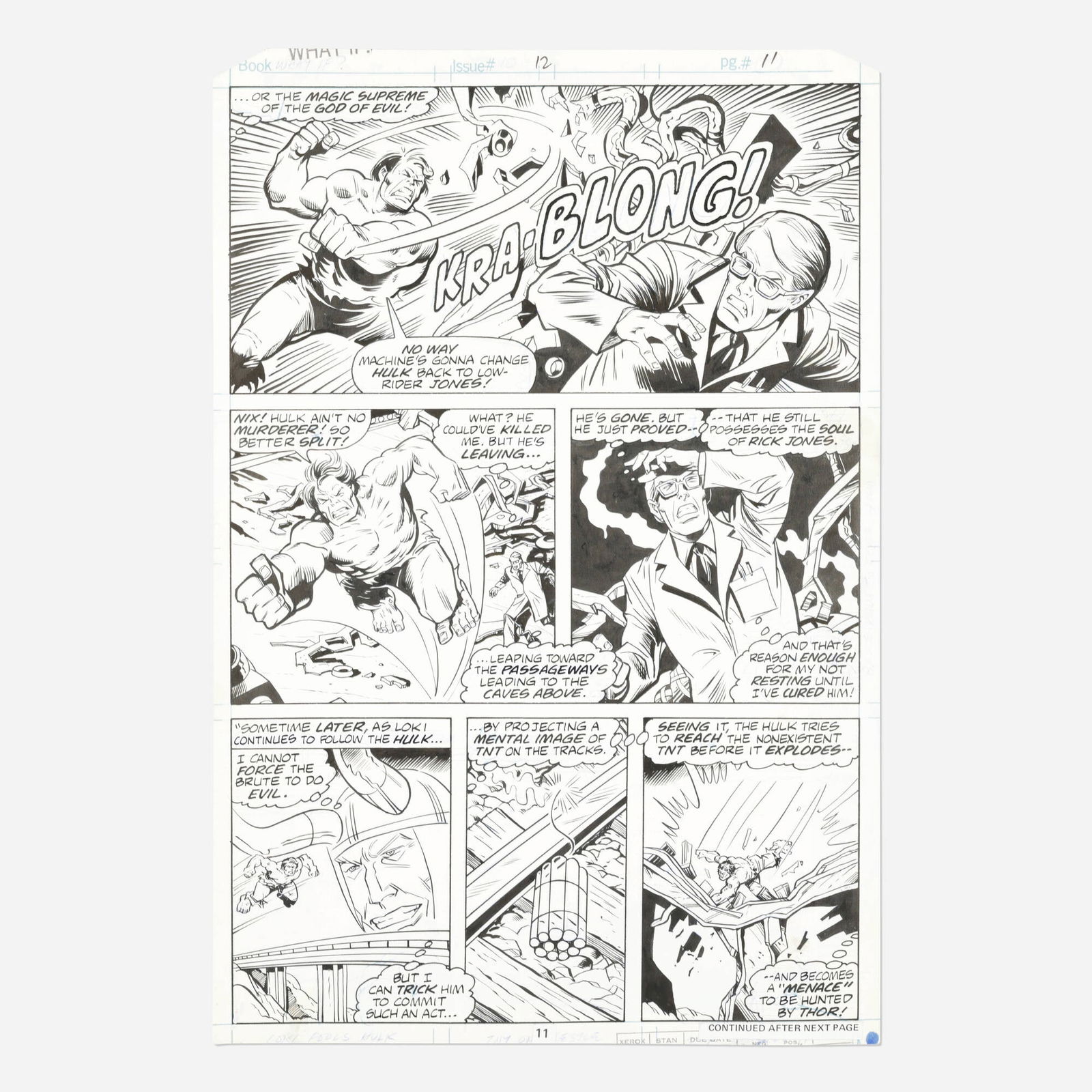 Sal Buscema and Bill Black, What If? #12 Story Page 11 Original Art (Marvel Comics, 1978) (1 of 1)