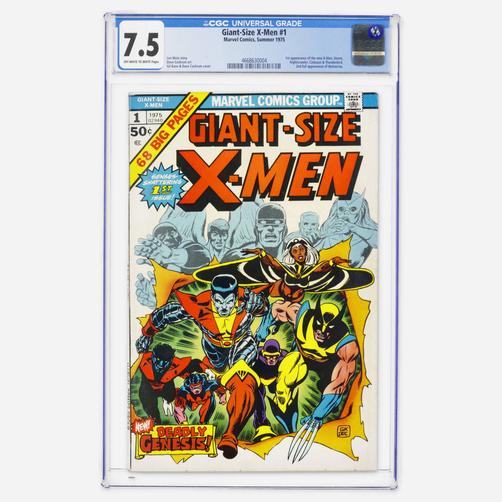 Marvel Comics Giant-Size X-Men #1 CGC 7.5 (1 of 2)