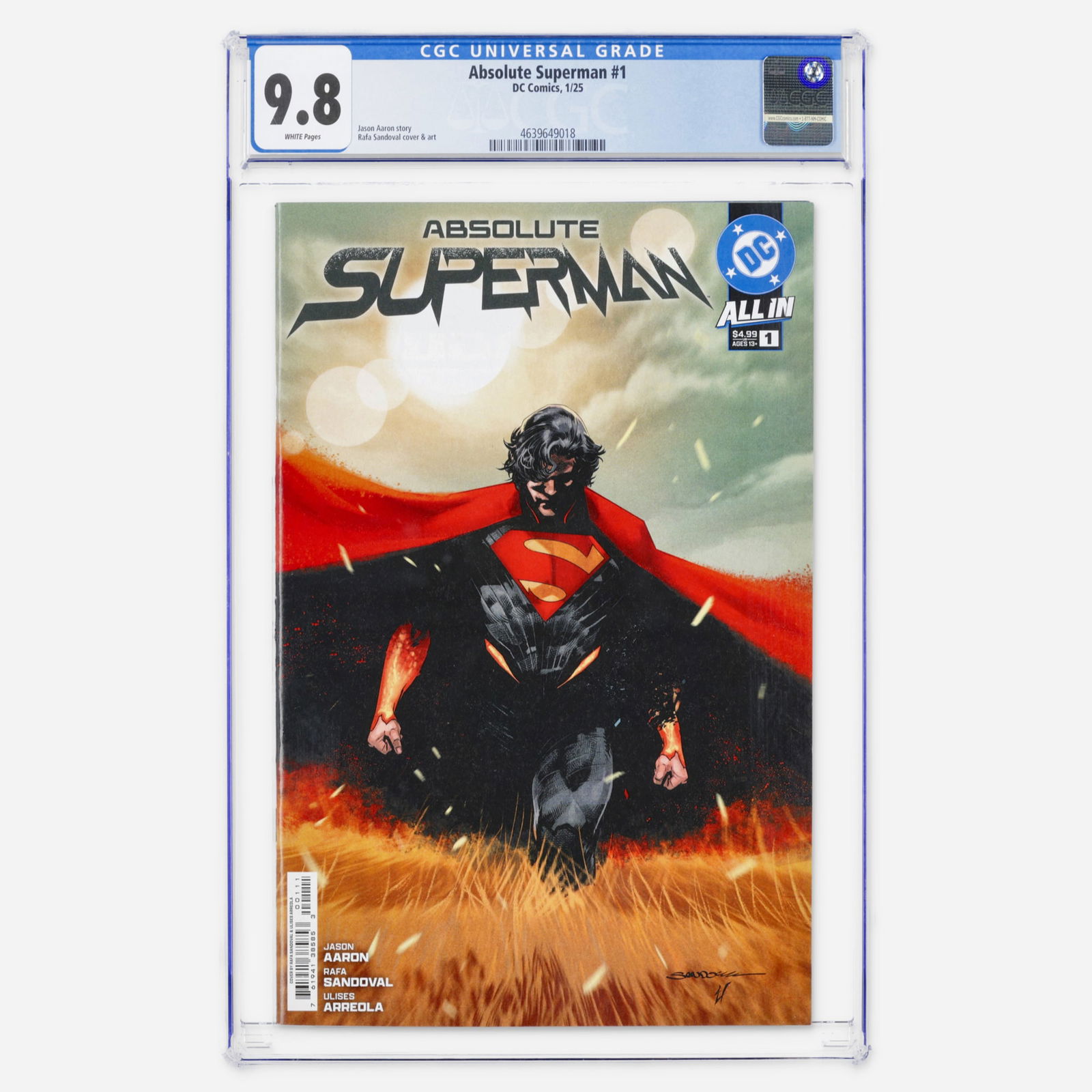 DC Comics Absolute Superman #1 CGC 9.8 (1 of 2)