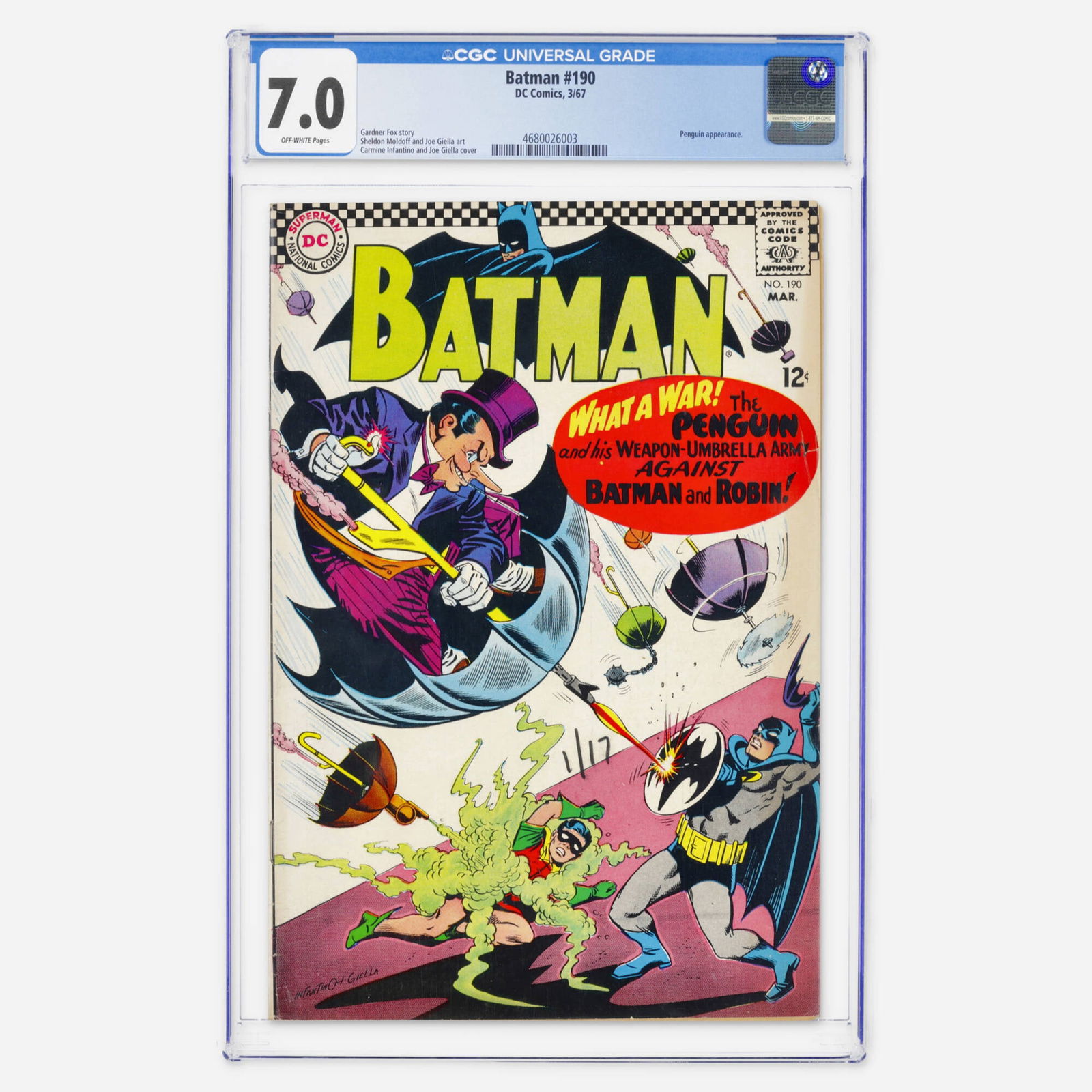 DC Comics Batman #190 CGC 7.0 (1 of 2)