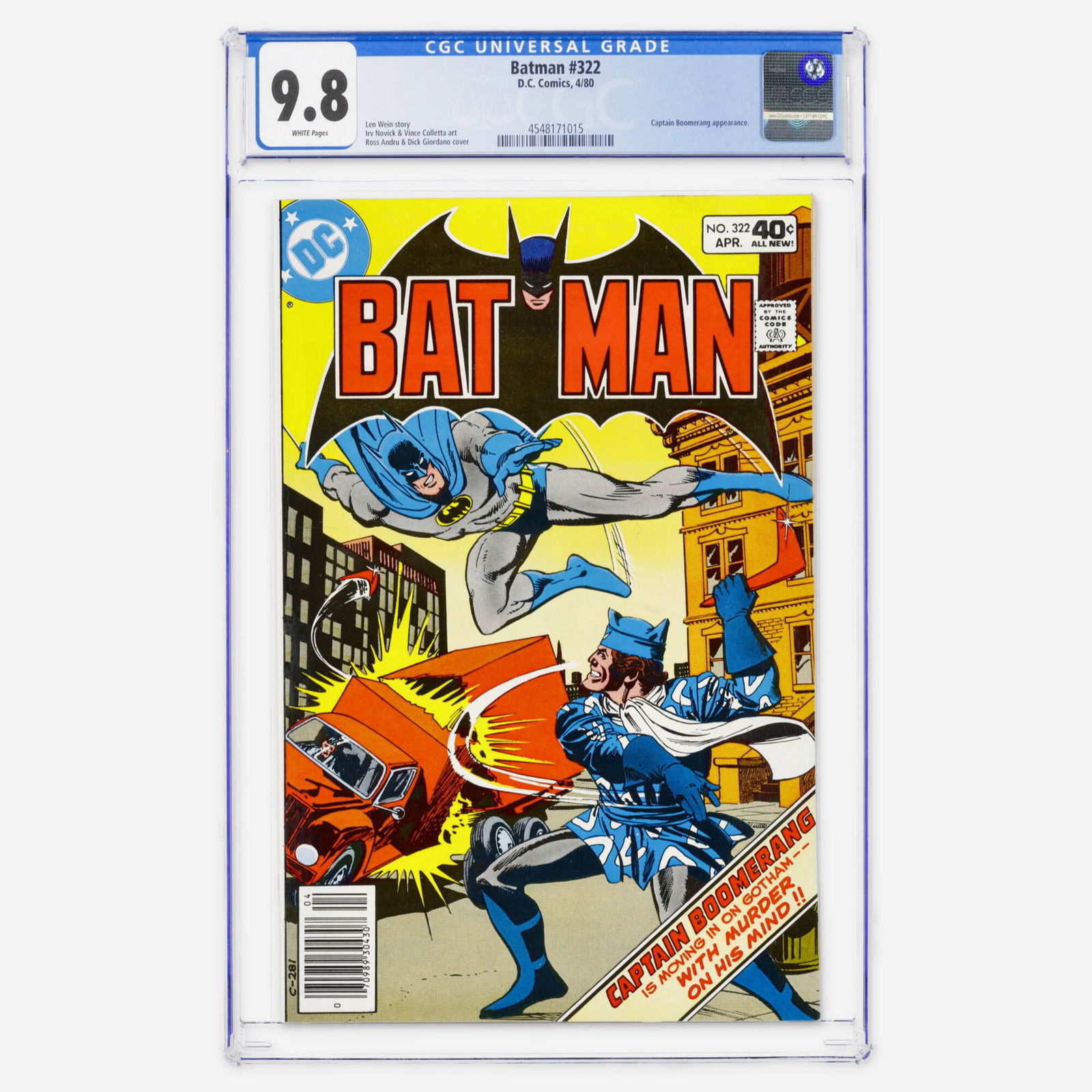 DC Comics Batman #322 CGC 9.8 (1 of 2)