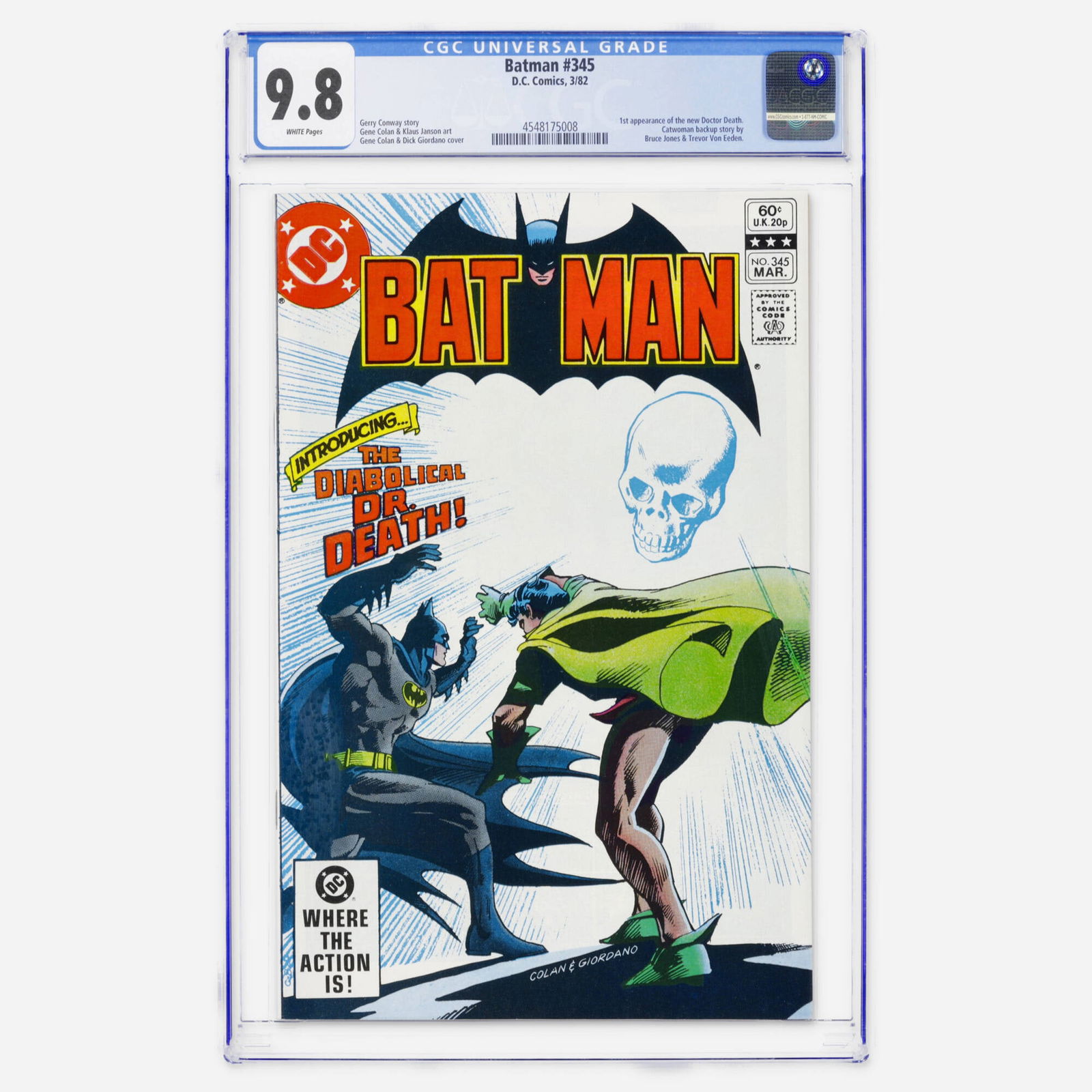 DC Comics Batman #345 CGC 9.8 (1 of 2)