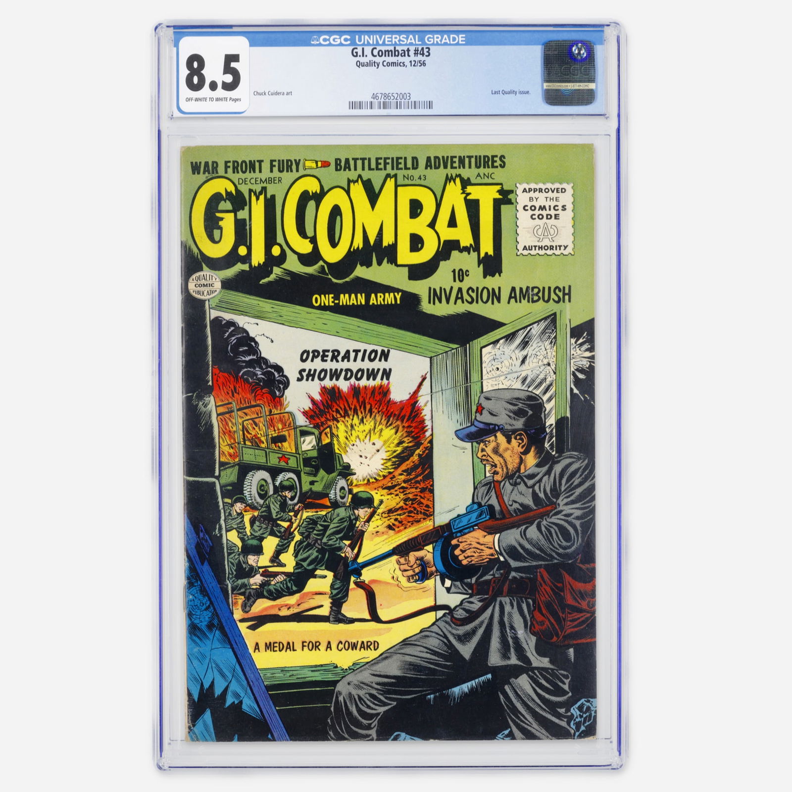 Quality Comics G.I. Combat #43 CGC 8.5