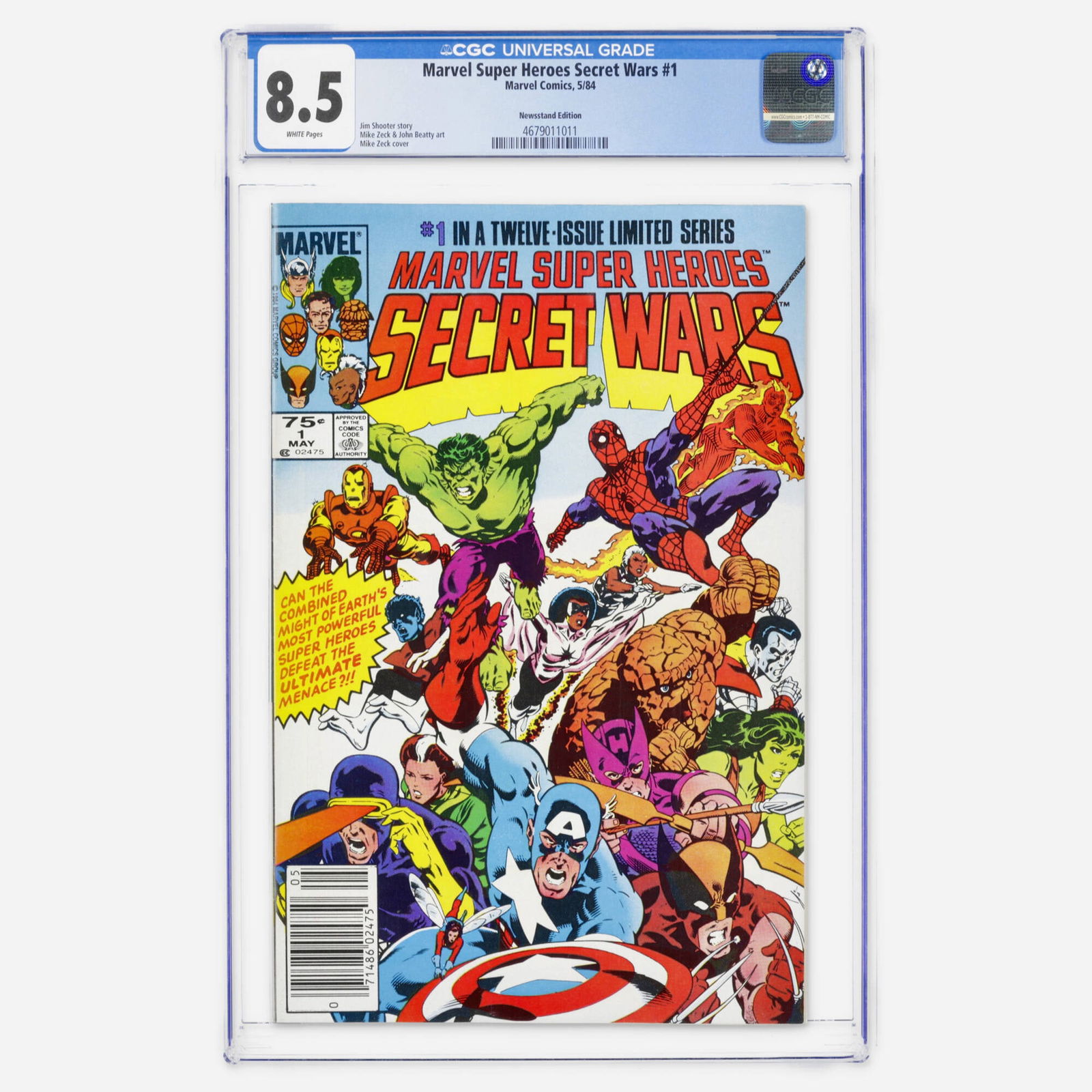 Marvel Comics Marvel Super Heroes Secret Wars #1 CGC 8.5 Newsstand (1 of 2)