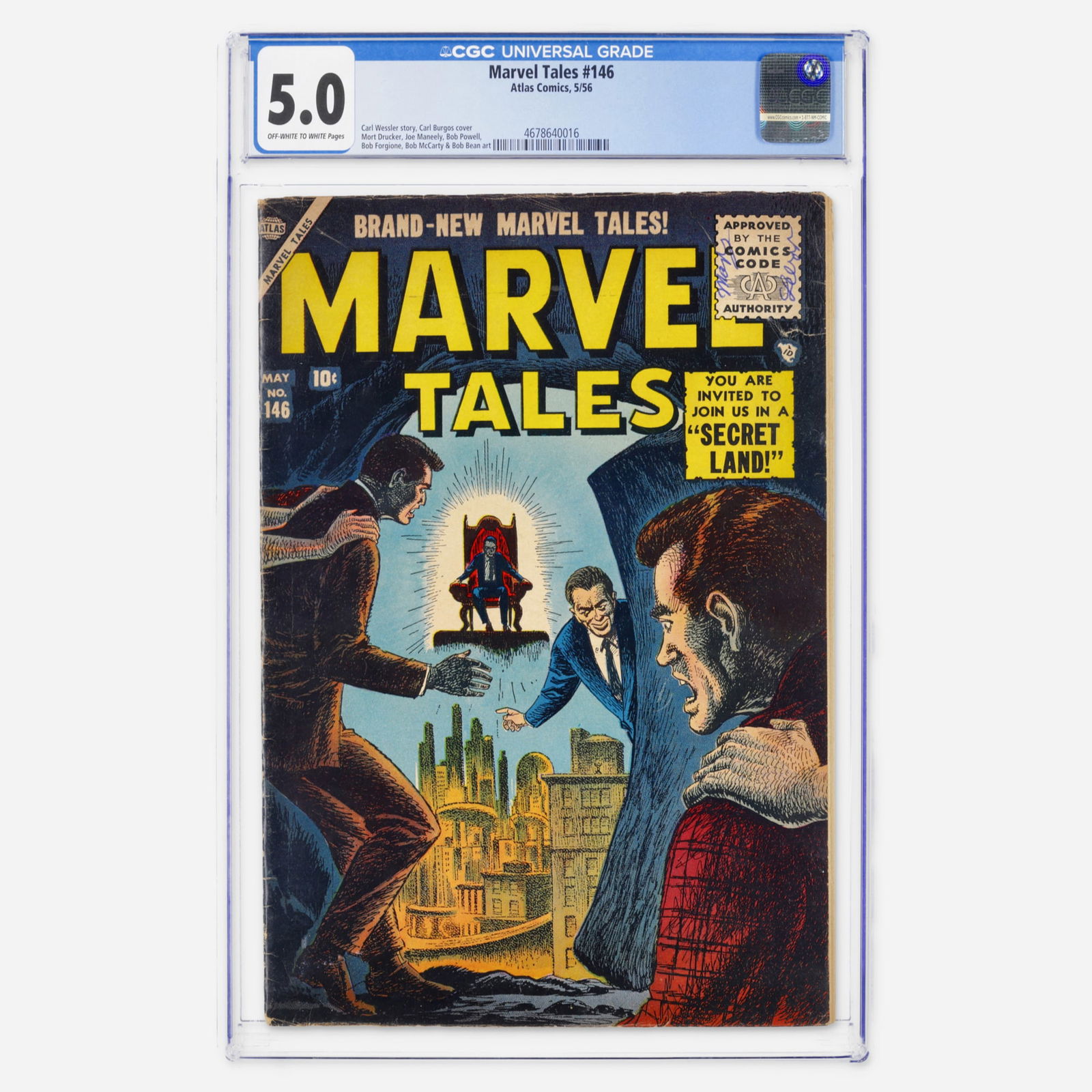 Atlas Comics Marvel Tales #146 CGC 5.0 (1 of 2)