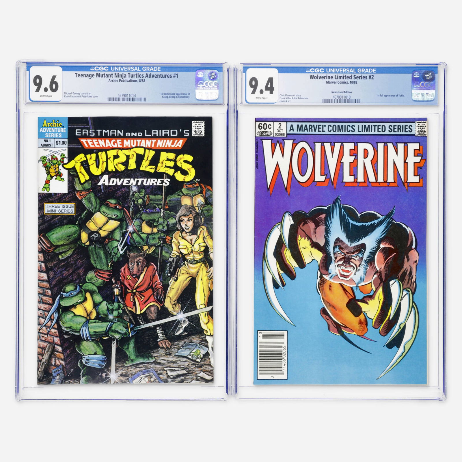 2 Archie Publications Marvel Teenage Mutant Ninja Turtles Adventures #1 Wolverine Limited Series #1 (1 of 2)