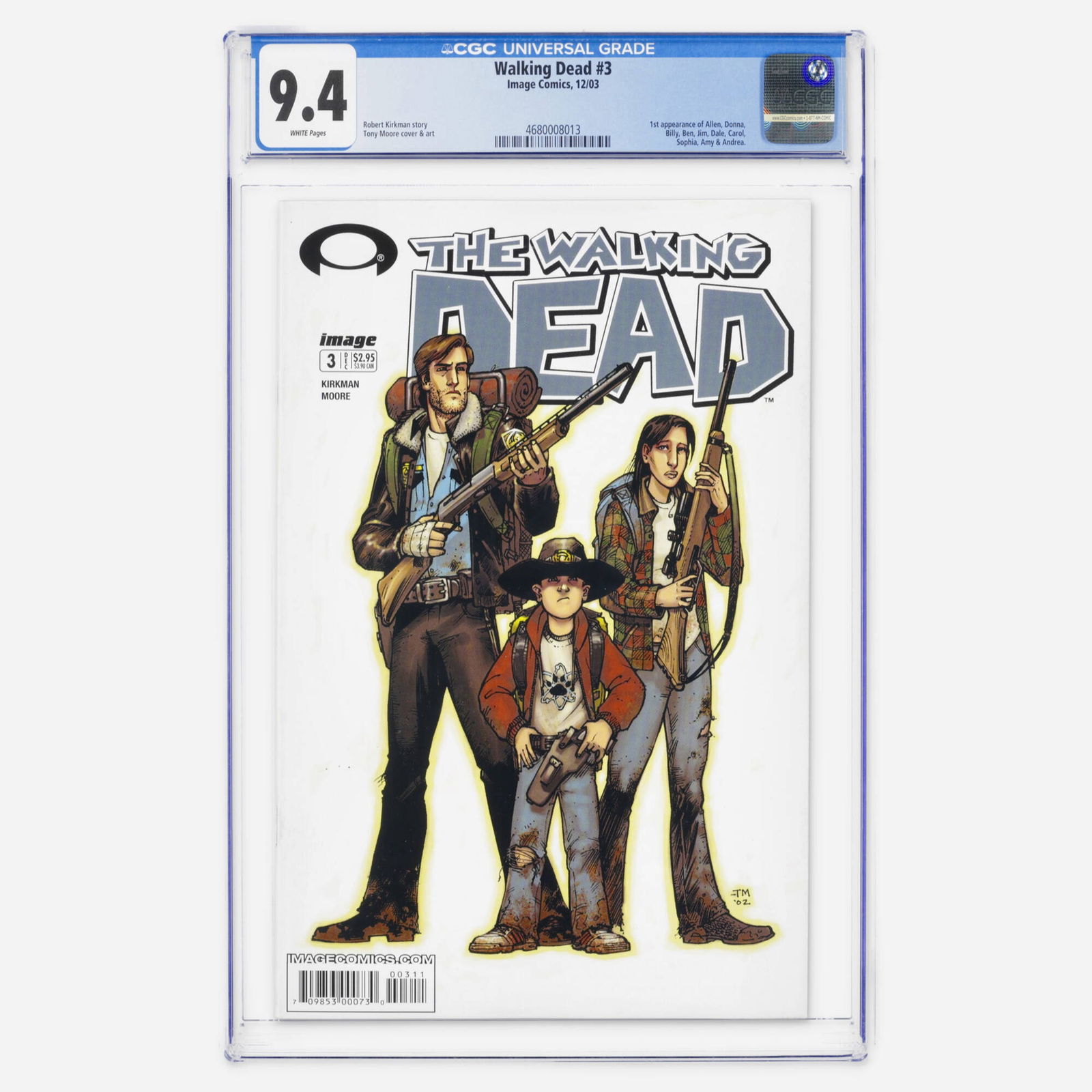 Image Comics Walking Dead #3 CGC 9.4 (1 of 2)