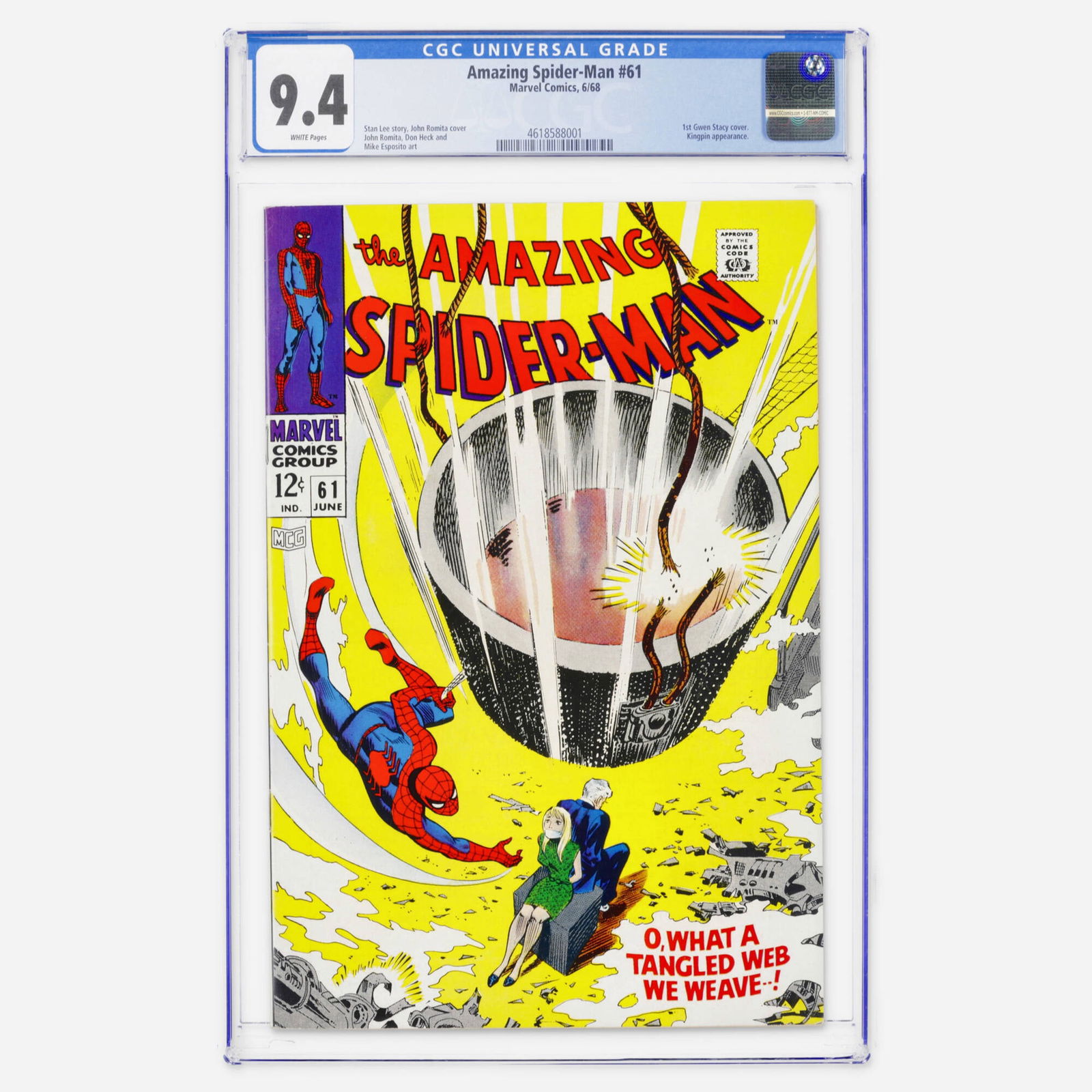 Marvel Comics Amazing Spider-Man #61 CGC 9.4 (1 of 2)
