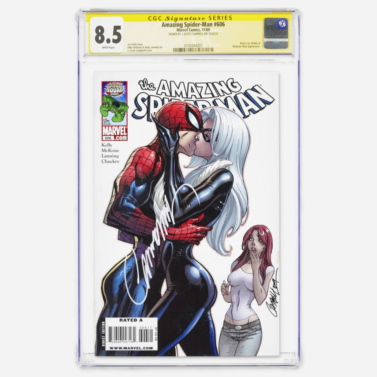 Marvel Comics Amazing Spider-Man #606 CGC 8.5 Signature Series J. Scott Campbell (1 of 2)