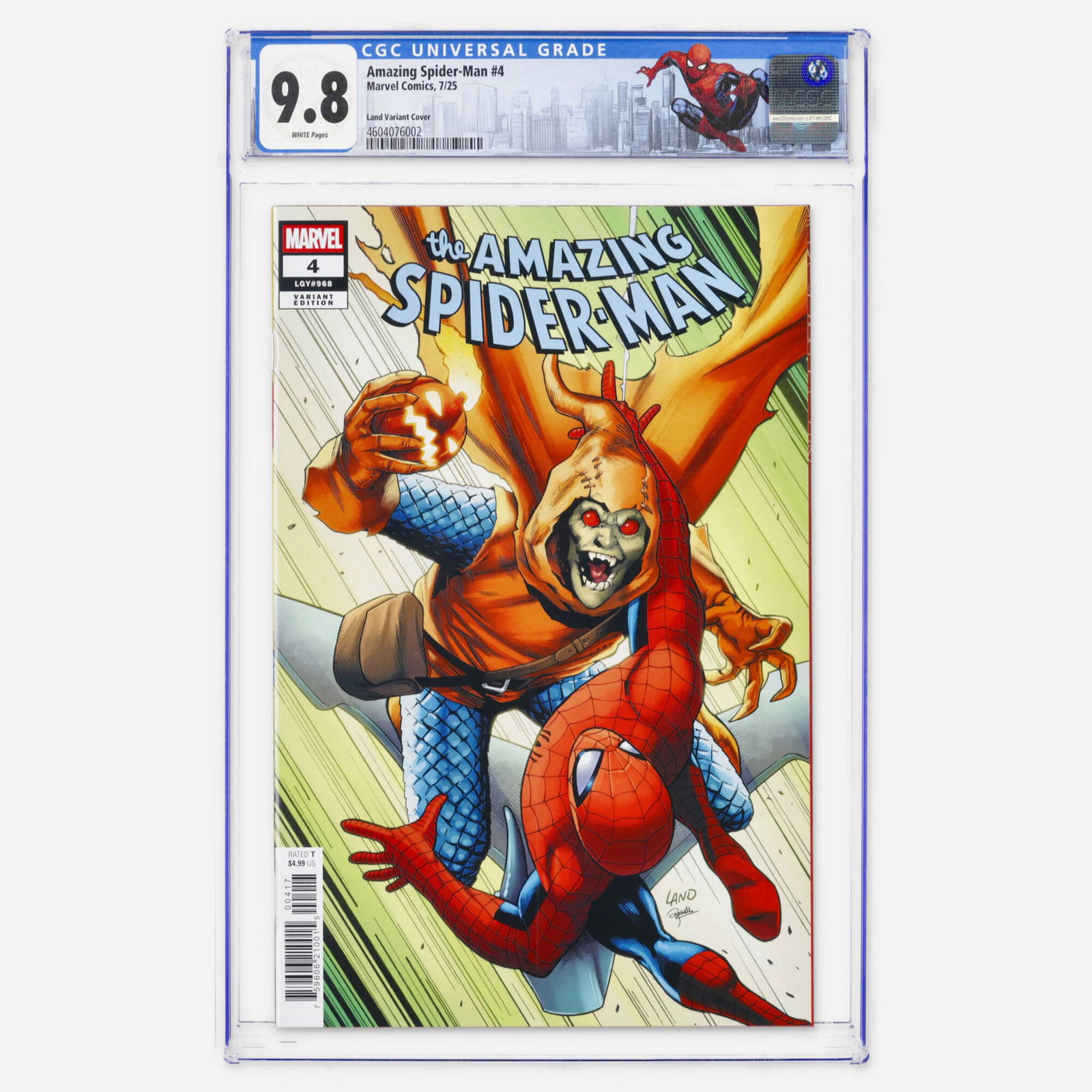Marvel Comics Amazing Spider-Man #4 CGC 9.8 Land Variant Cover (1 of 2)