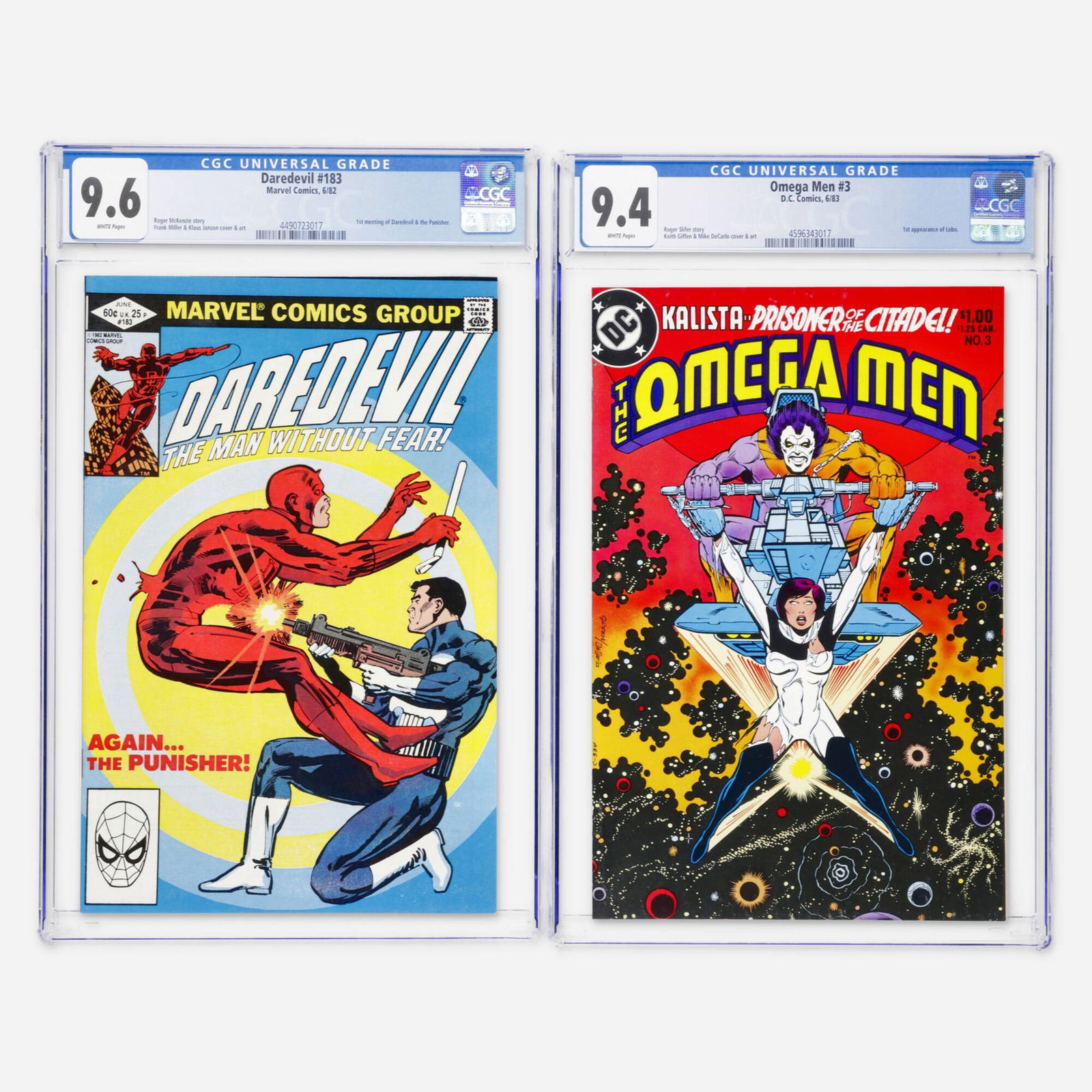 2 DC and Marvel Comics Daredevil #183 and Omega Men #3 CGC Group (1 of 2)