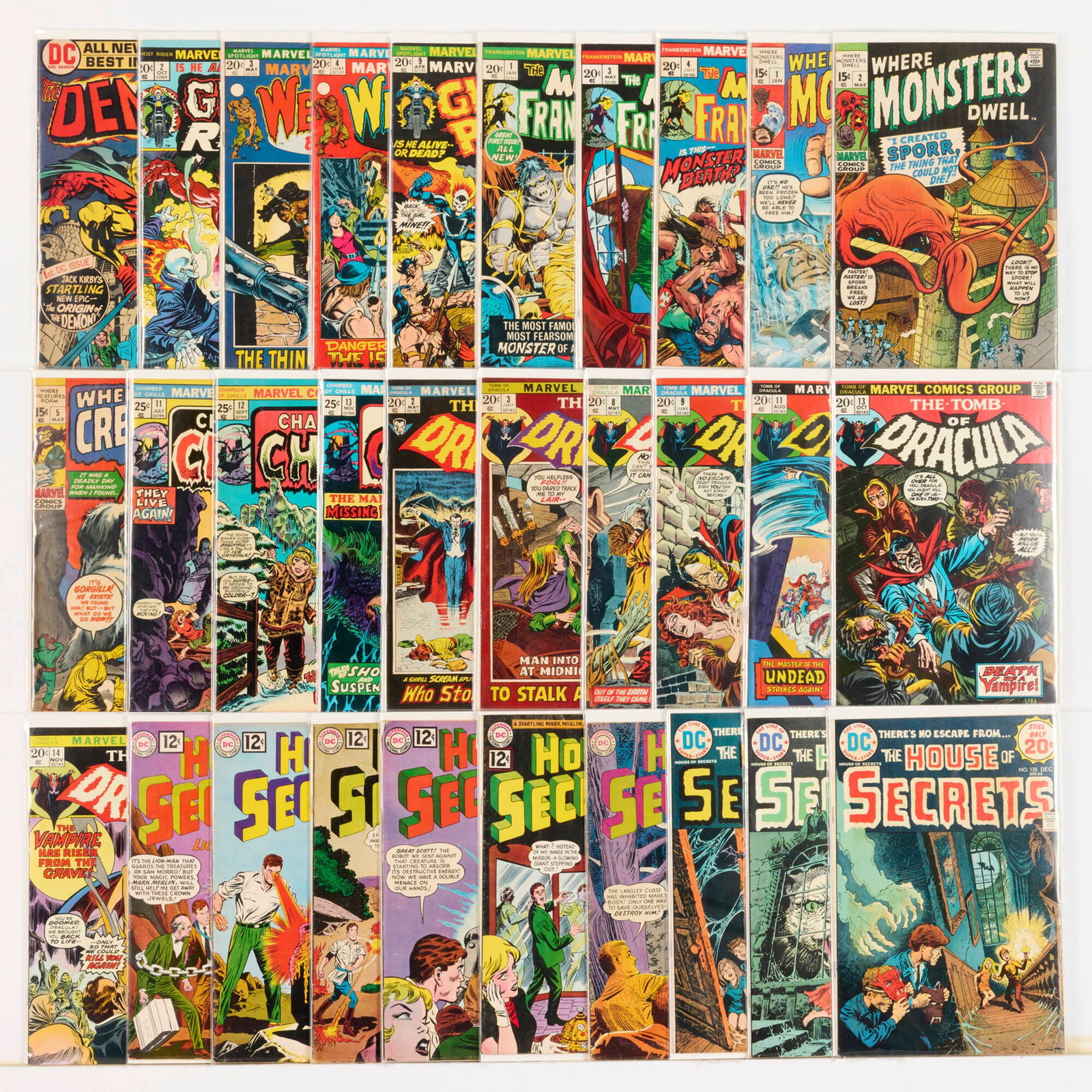 30 DC and Marvel Comics Horror and Monster Related Group (1 of 1)