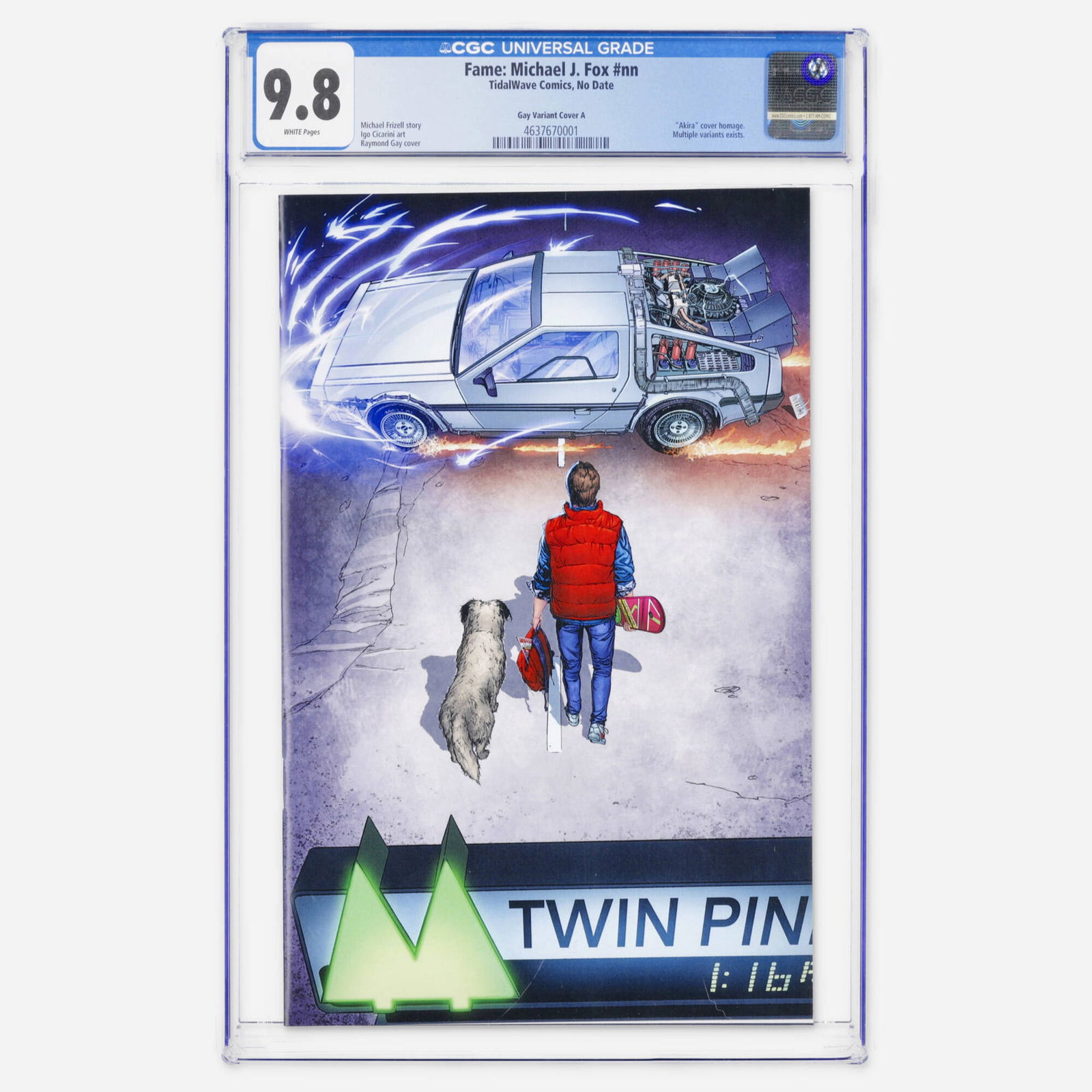 TidalWave Comics Fame: Michael J. Fox #nn CGC 9.8 Gay Variant Cover A: TidalWave Comics Fame: Michael J. Fox #nn CGC 9.8 Gay Variant Cover A USA This Modern Age biography features an Akira cover homage by Raymond Gay. Written by Michael Frizell, this copy represents a si