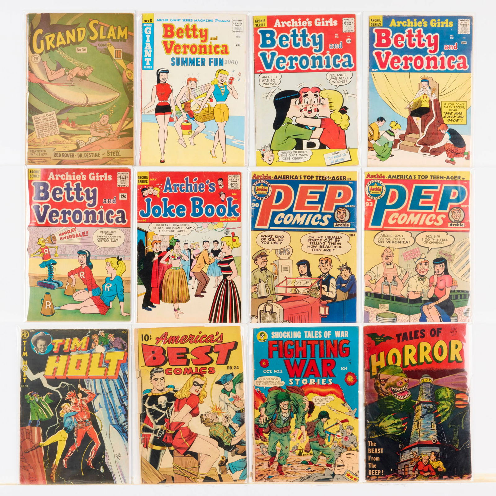 13 Golden Age Mixed Publisher Group: 13 Golden Age Mixed Publisher Group USA, Canada, 20th Century Group includes:Anglo-American Pub Grand Slam Comics #56 [Canadian] (2.0-3.0); Archie Comics Archie Giant Series Mag