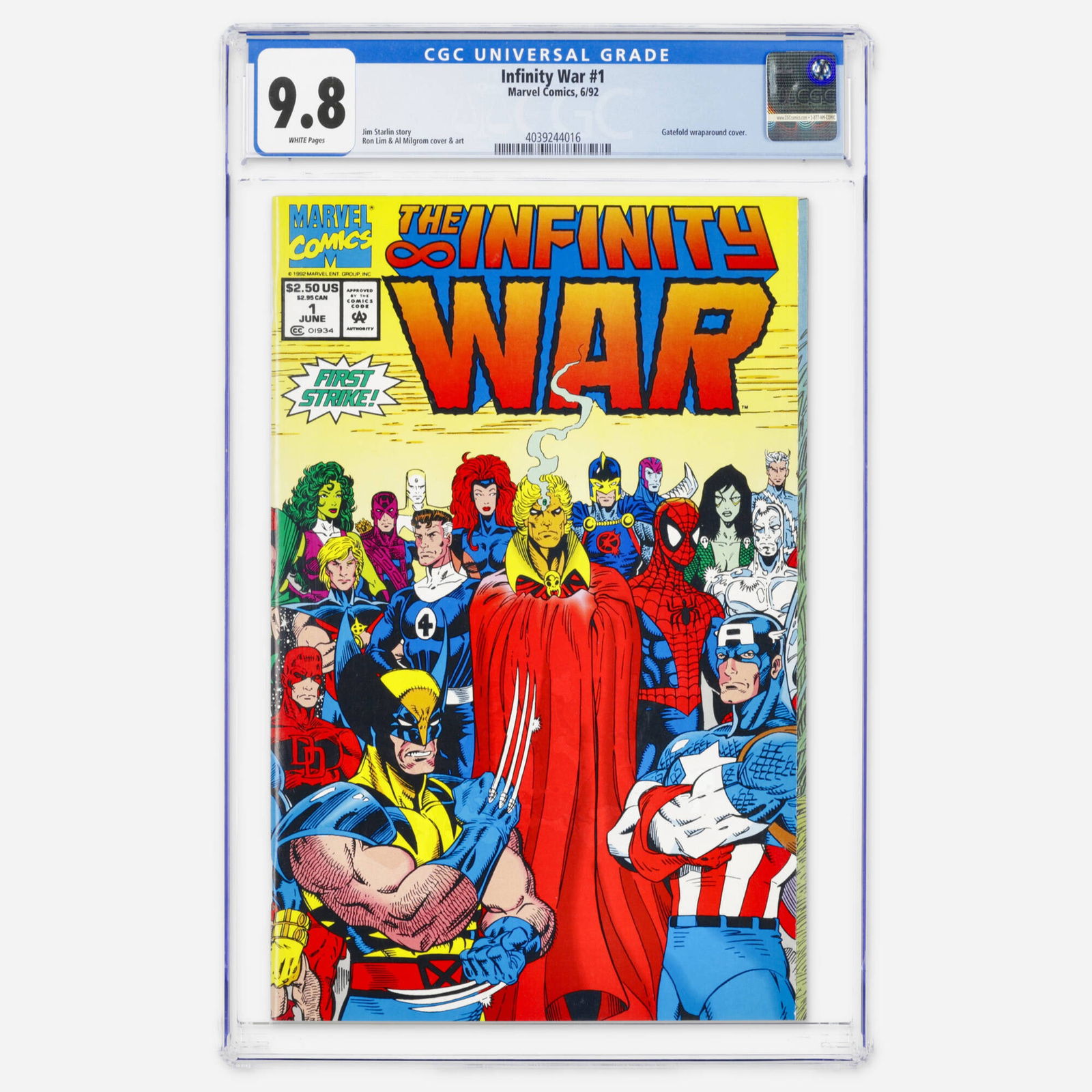 Marvel Comics Infinity War #1 CGC 9.8 (1 of 2)