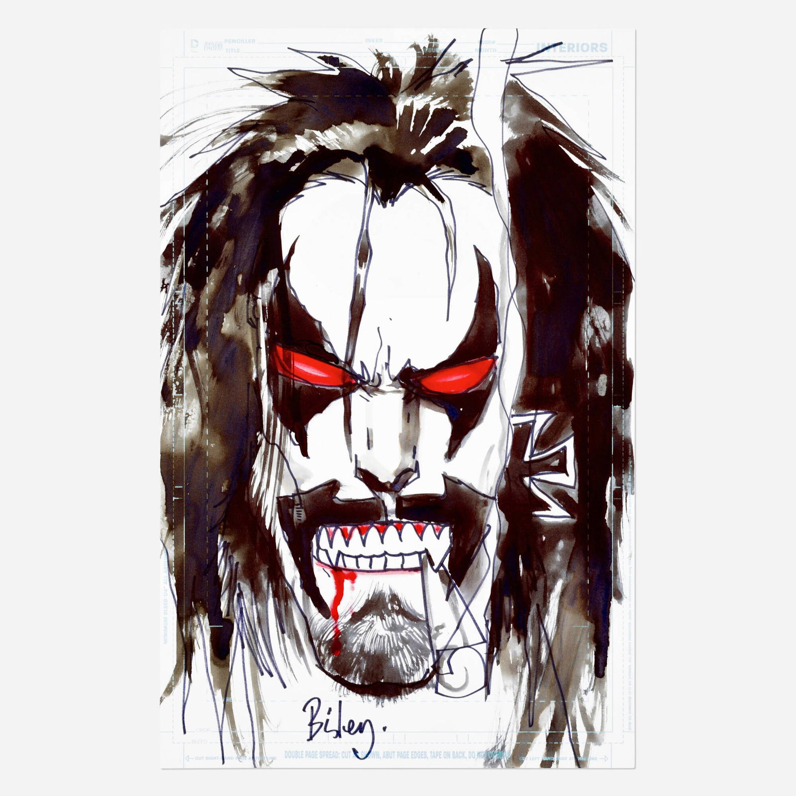 Simon Bisley, Lobo Illustation Original Art