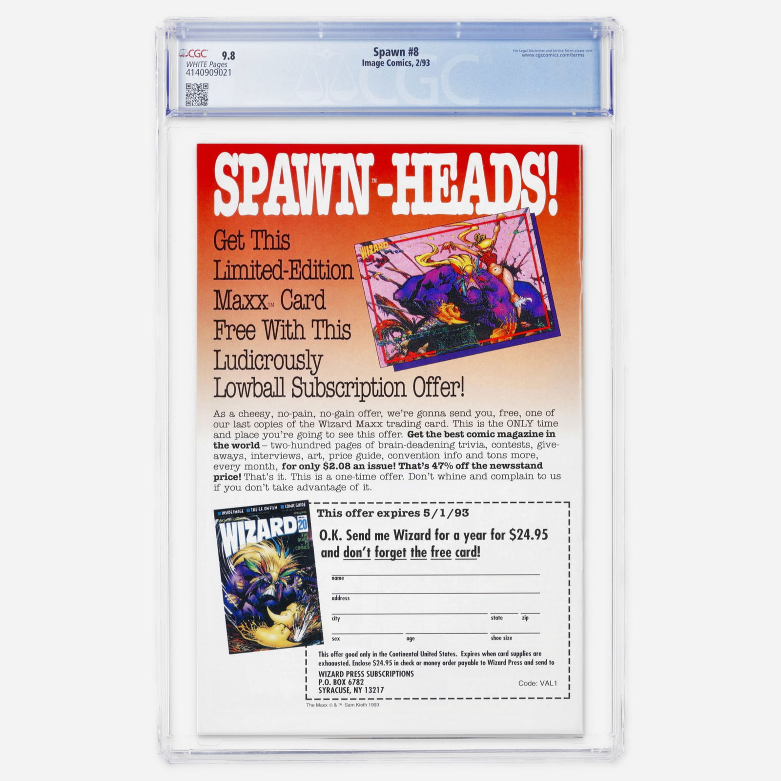 Image Comics Spawn #8 CGC 9.8 - 2