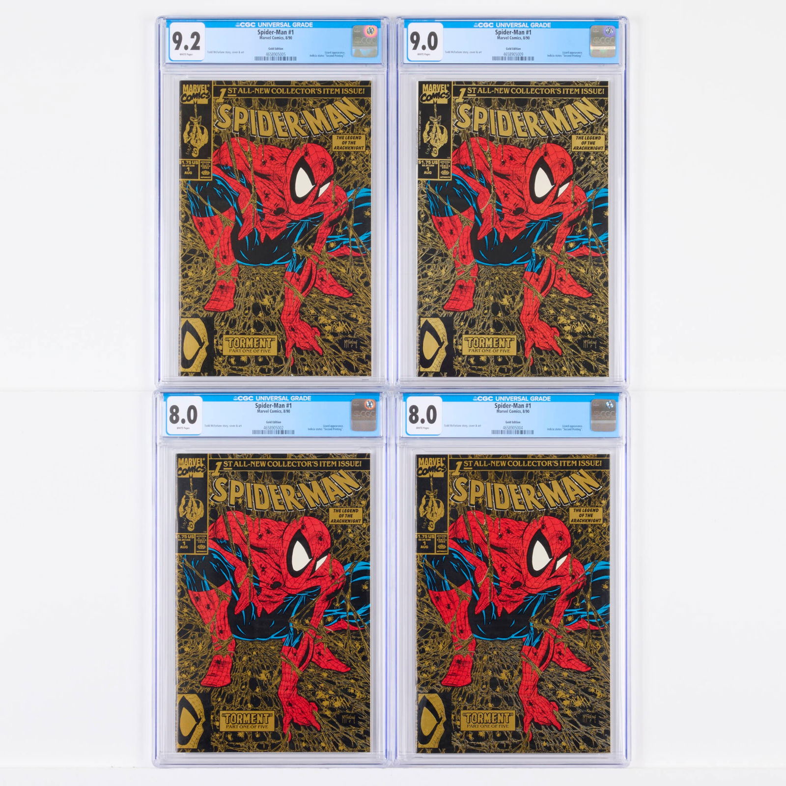 4 Marvel Comics Spider-Man #1 Gold Edition CGC Group (1 of 2)