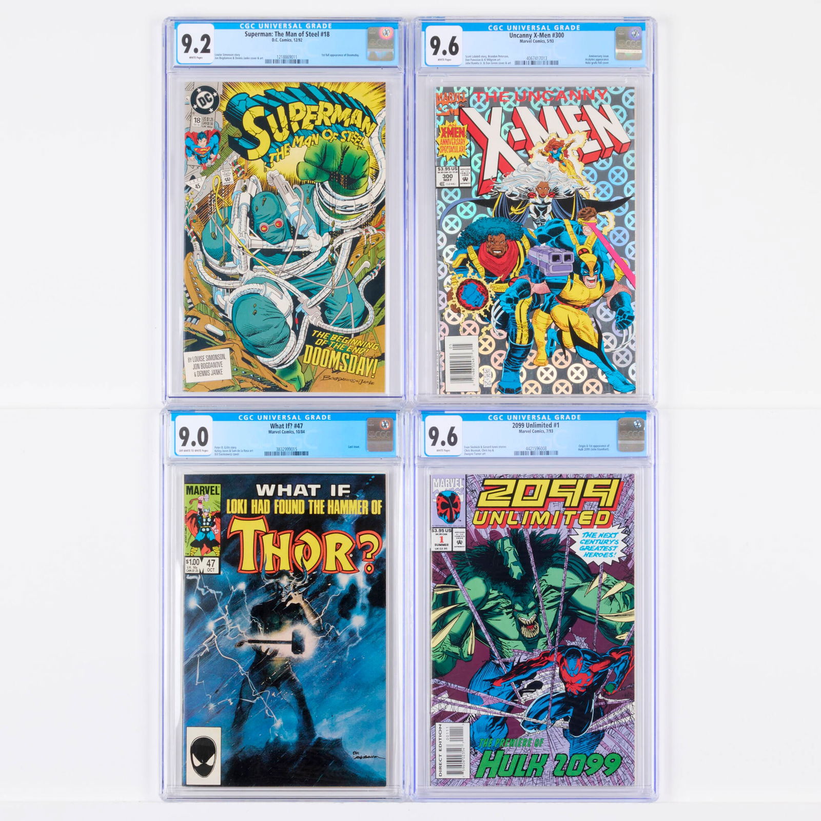 4 DC and Marvel Comics CGC Group: 4 DC and Marvel Comics CGC Group USA, 20th Century DC Comics Superman: The Man of Steel #18 CGC 9.2 (12/92) CGC#: 1218869011Population: 314 in 9.2l 4,405 higher