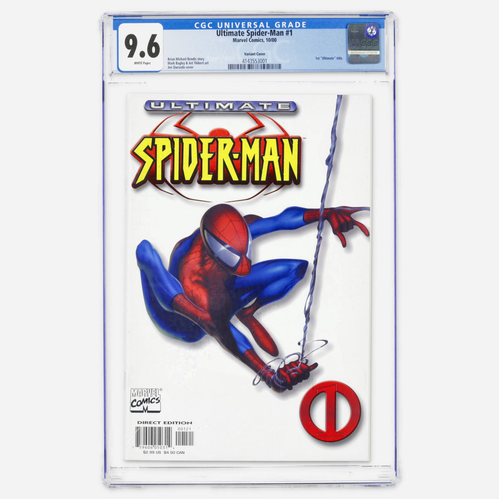 Marvel Comics Ultimate Spider-Man #1 CGC 9.6 Variant Cover (1 of 2)