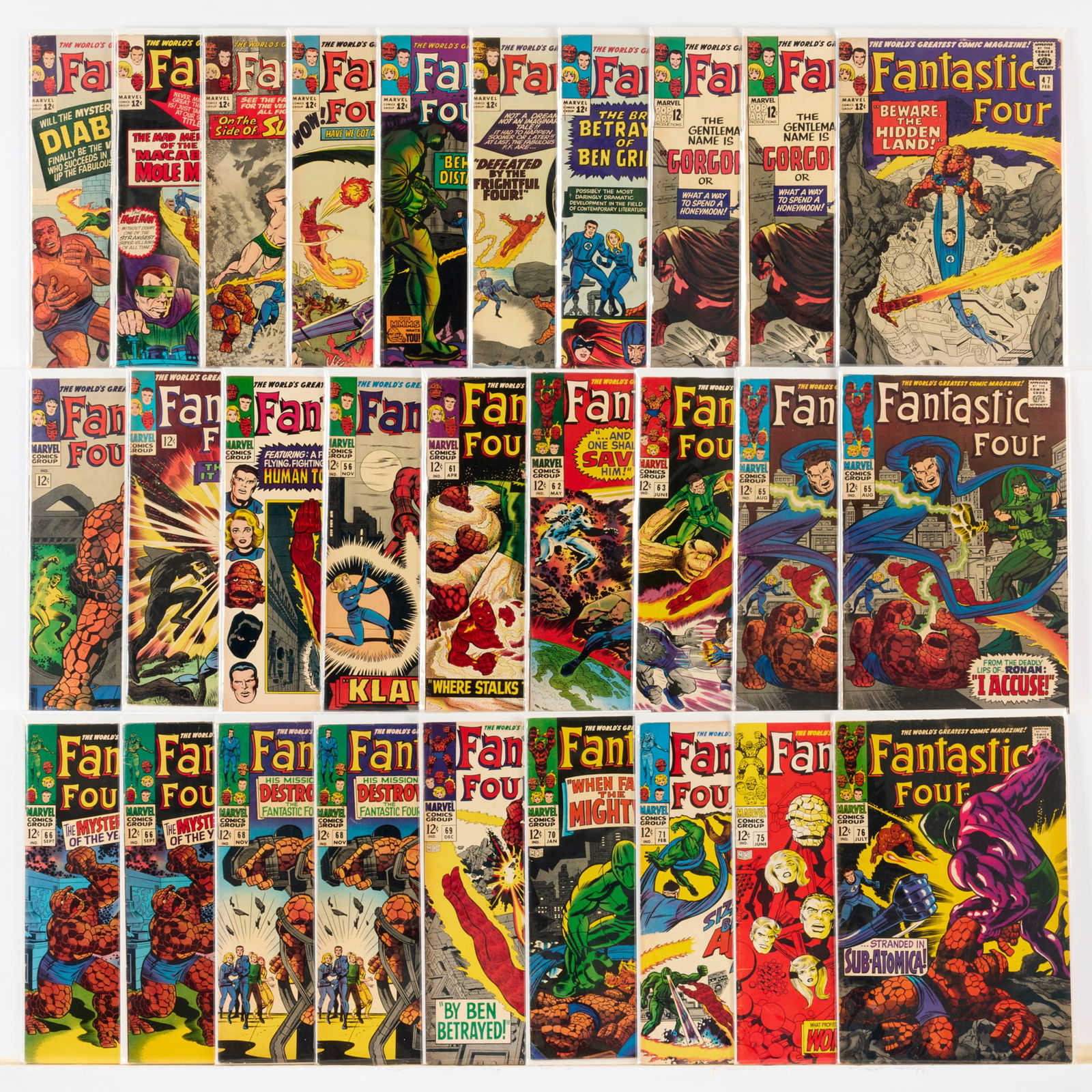 28 Marvel Comics Fantastic Four #30-#76 Group (1 of 1)