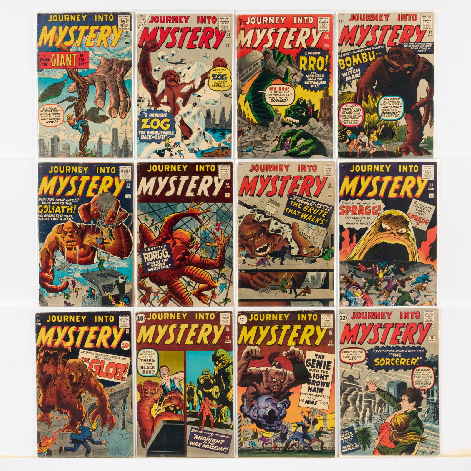 16 Atlas and Marvel Comics Journey Into the Mystery #55-#82 Group (1 of 2)