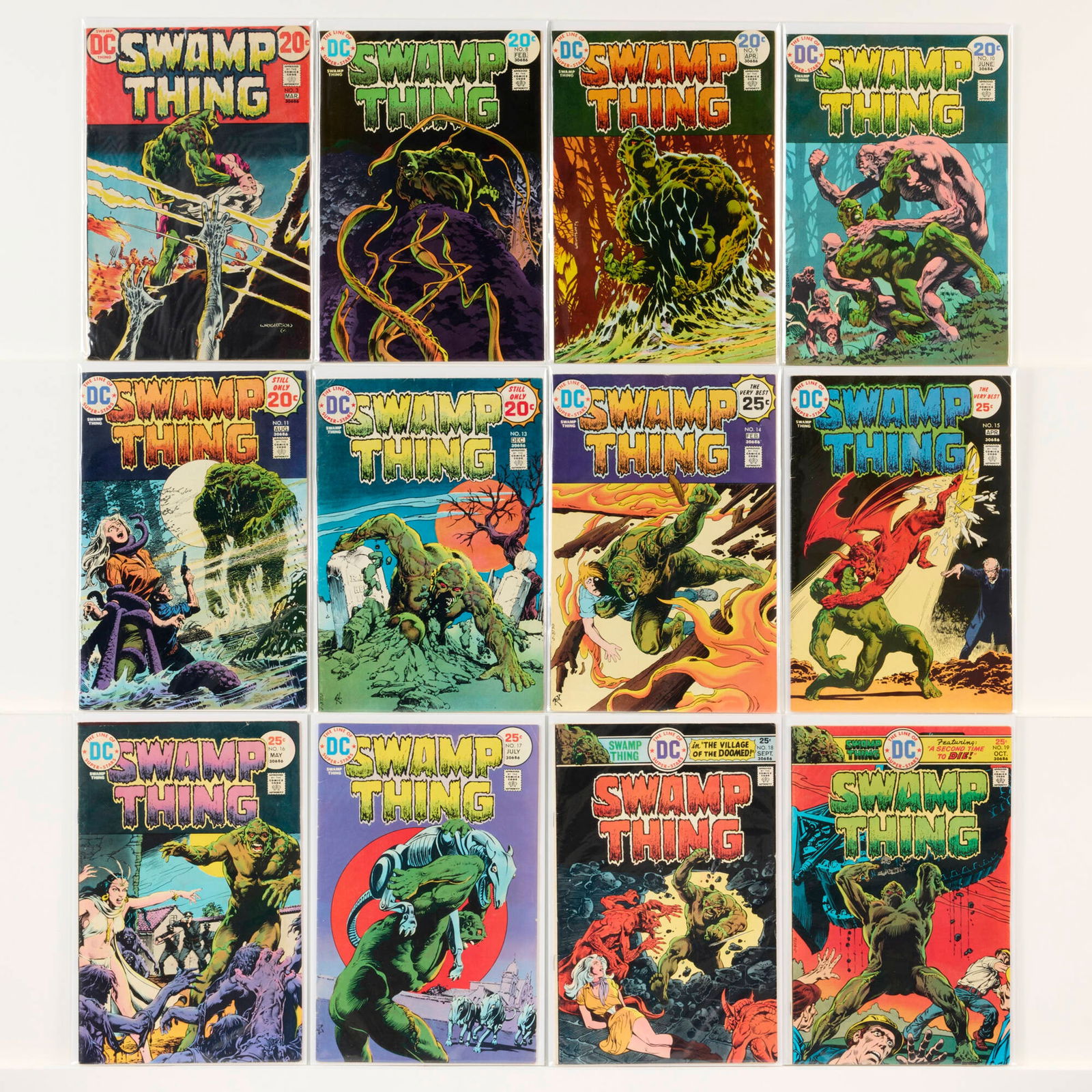 16 DC Comics Swamp Thing #3-#24 Group: 16 DC Comics Swamp Thing #3-#24 Group USA, 20th Century Group includes:DC Comics Swamp Thing #3, #8-#11, #13-#19, #21-#24 (Grades range 4.0-7.0). This work will ship from Mil