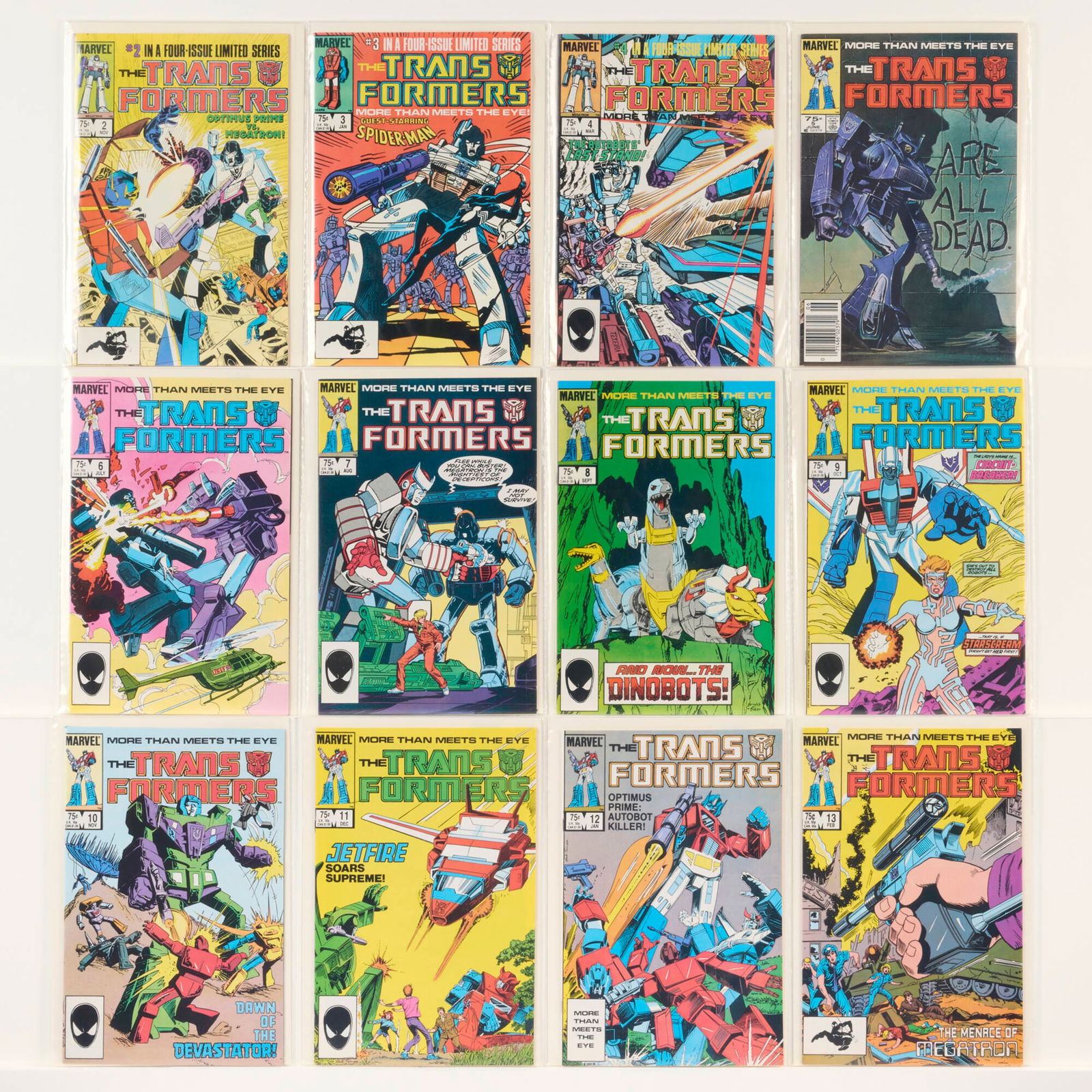 16 Marvel Comics Transformers #2-#17 Group