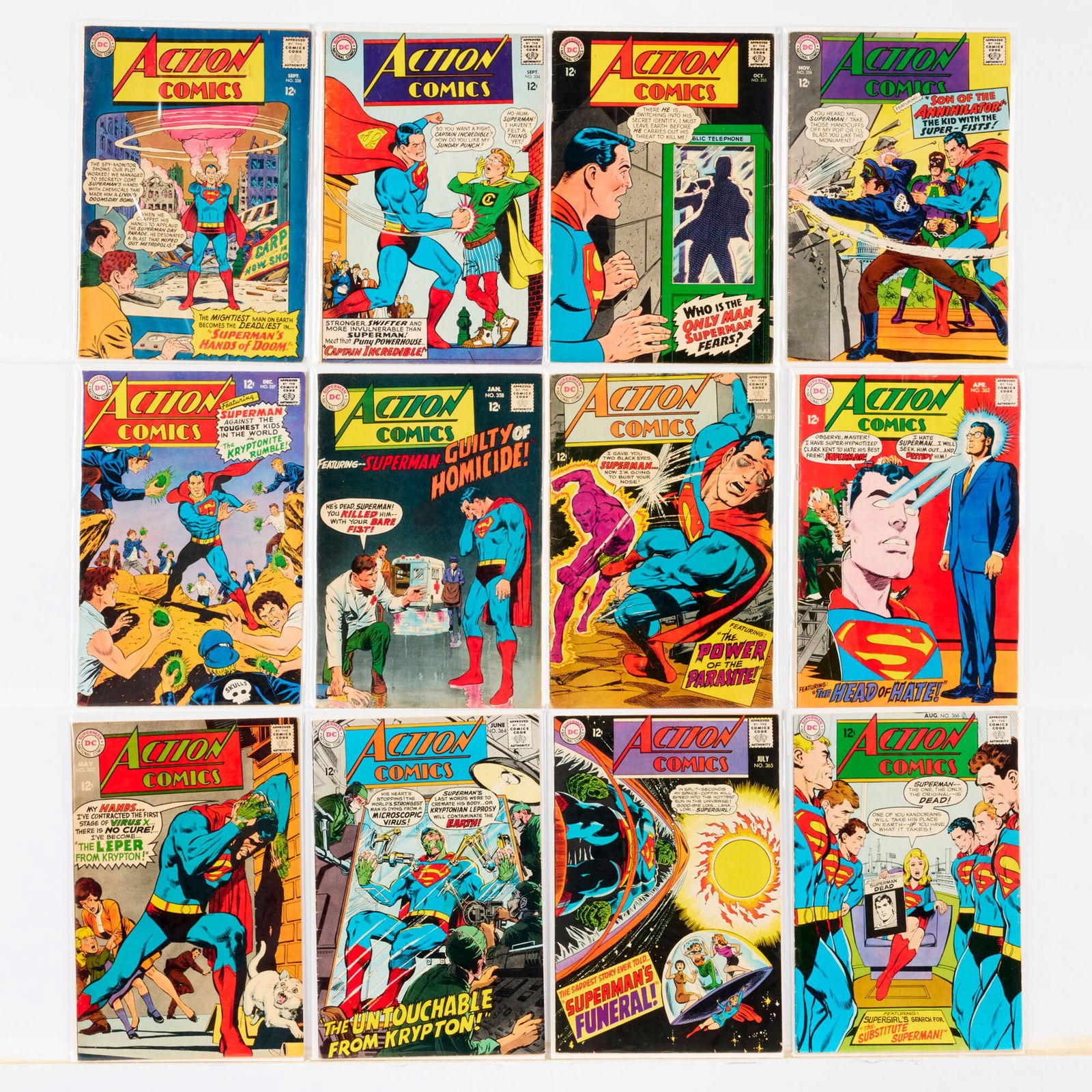 19 DC Comics Action Comics #328-#376 Group (1 of 2)