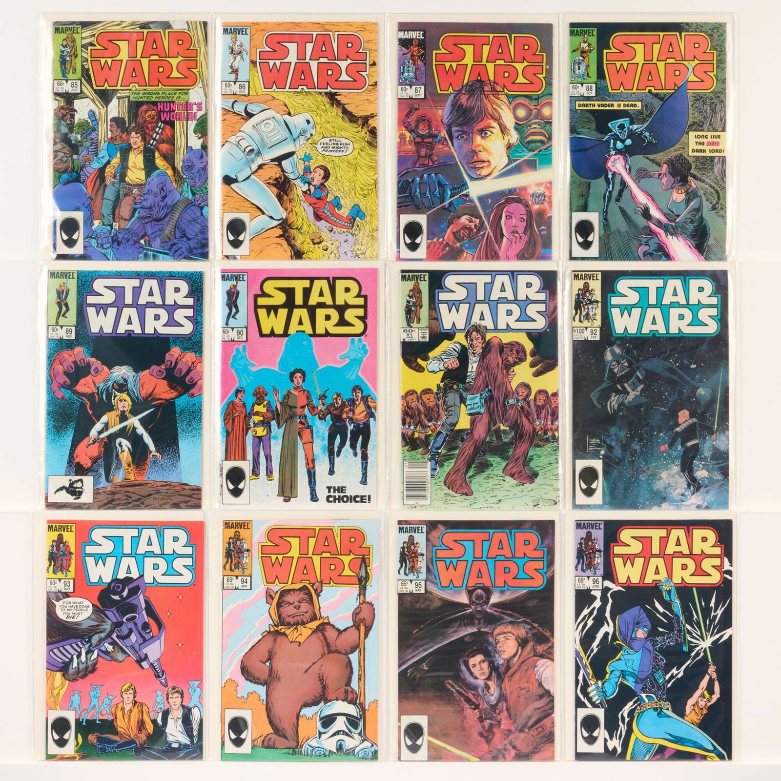 21 Marvel Comics Star Wars #85-#105 Group: 21 Marvel Comics Star Wars #85-#105 Group USA, 20th Century Group includes:Marvel Comics Star Wars #85-#88 (Grades range 7.0-8.5), #89-#93 (Grades range 8.0-9.0), #94-#102 (Grades range 6.5-8.5),