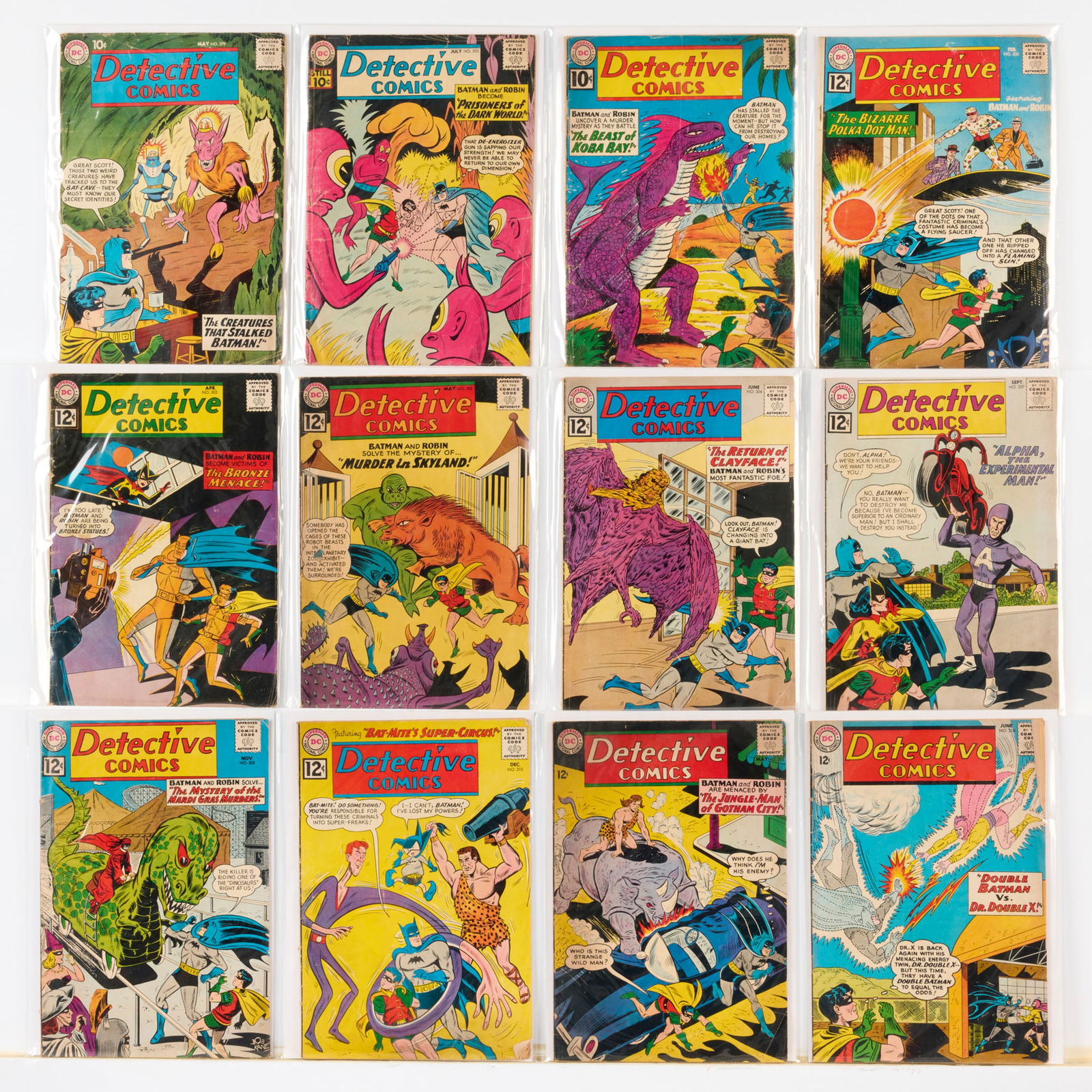 24 DC and Marvel Comics Detective Comics and Sgt. Fury and His Howling Commandos Group: 24 DC and Marvel Comics Detective Comics and Sgt. Fury and His Howling Commandos Group USA, 20th Century Group includes:DC Comics Detective Comics #279, #293, #297, #300, #302-#304, #307, #309,
