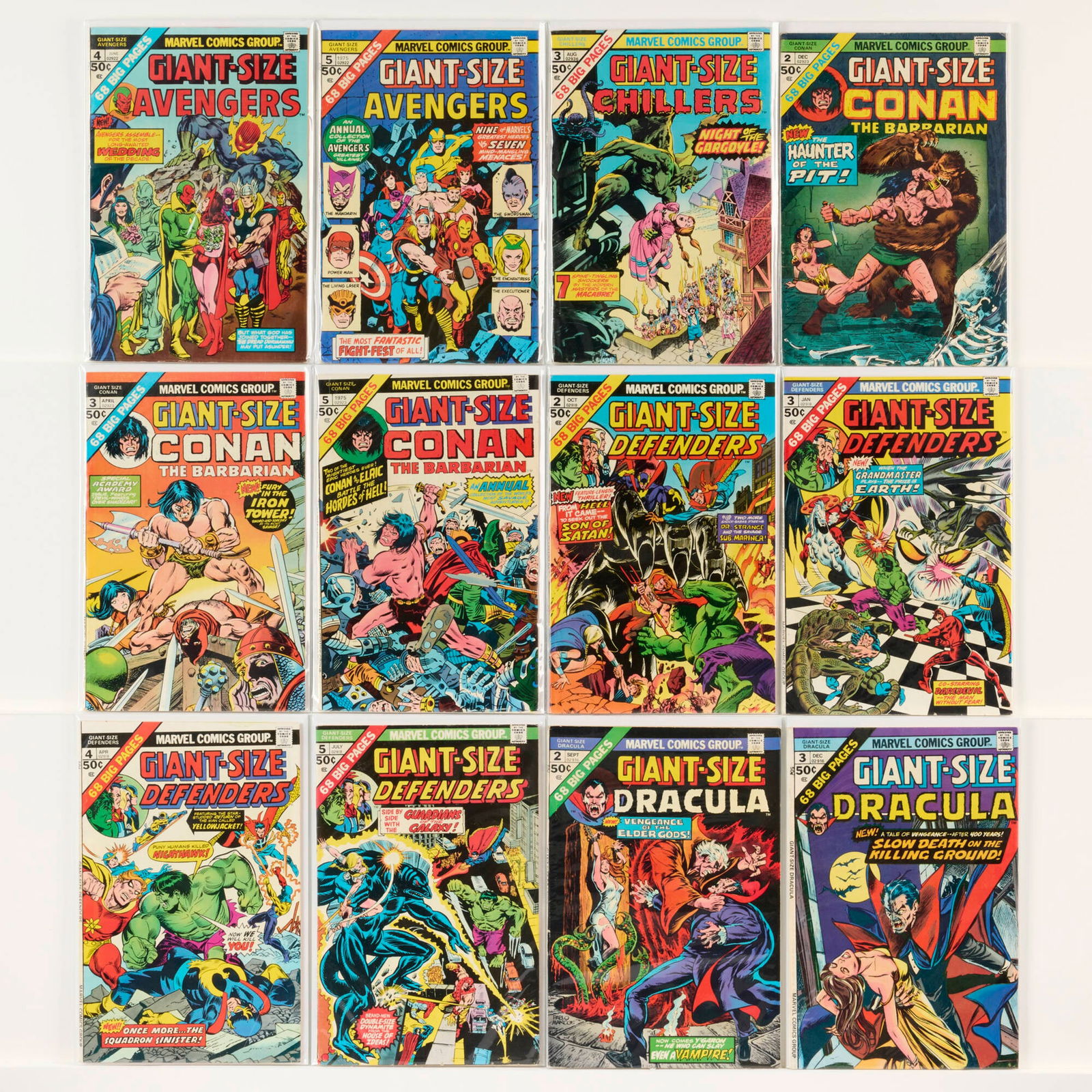 24 Marvel Comics Giant-Size Group: 24 Marvel Comics Giant-Size Group USA, 20th Century Group includes:Marvel Comics Giant-Size Avengers #4, #5, Giant-Size Chillers #3, Giant-Size Conan The Barbarian #2, #3, #5, Giant-Size Defenders
