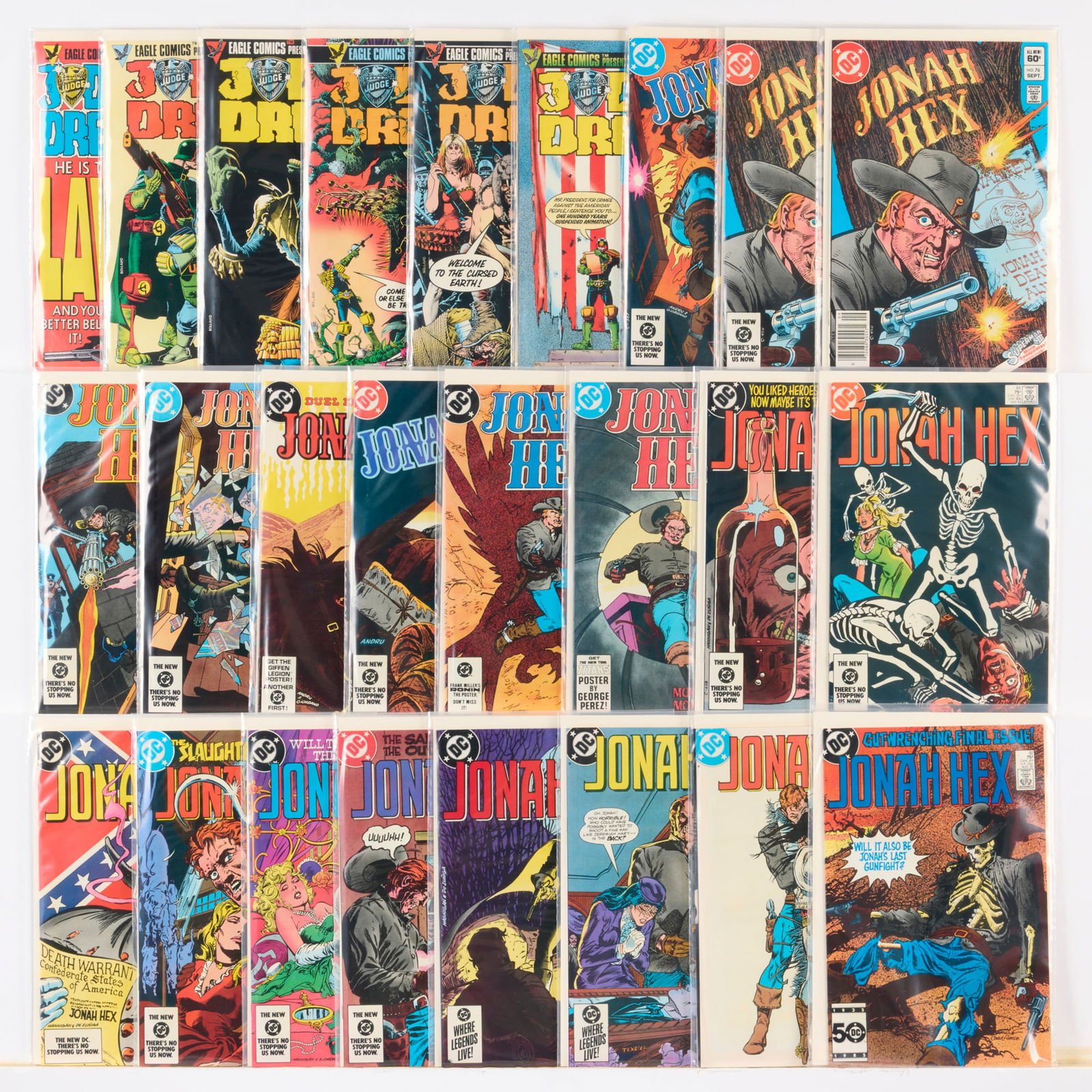 25 DC and Eagle Comics Jonah Hex and Judge Dredd Group: 25 DC and Eagle Comics Jonah Hex and Judge Dredd Group USA, 20th Century Group includes:DC Comics Jonah Hex #75, #76 (x2), #77-#92; Eagle Comics Judge Dredd #1-#6 (Grades range 6.0-8.0).The